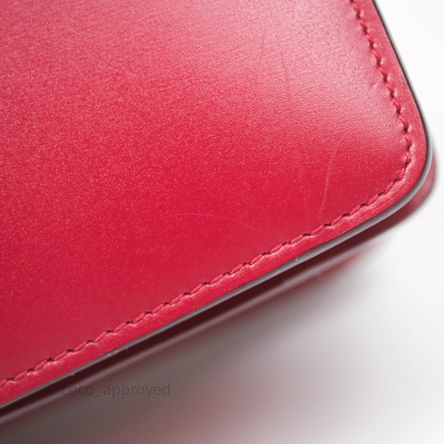 Celine Small Classic Box Flap Red Calfskin