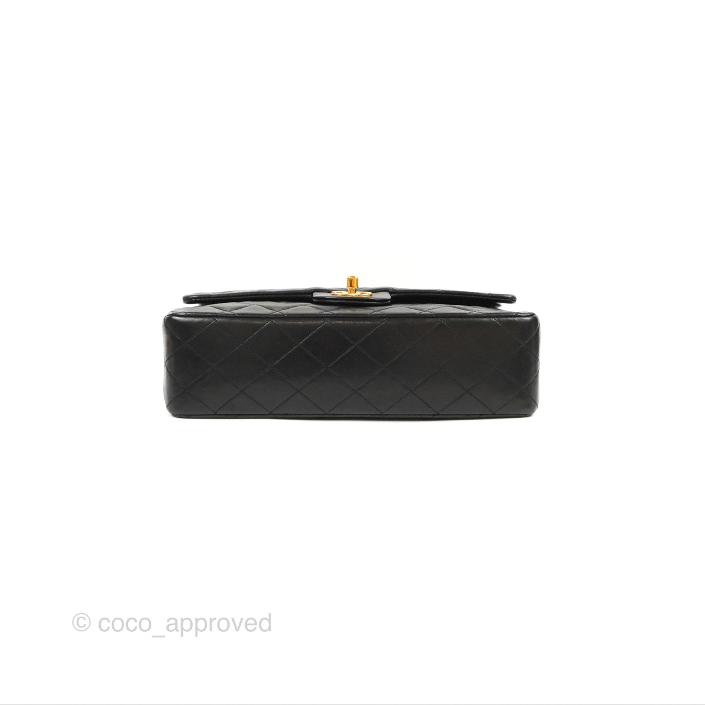 Chanel Vintage Medium Classic Flap Black Lambskin 24K Gold Hardware