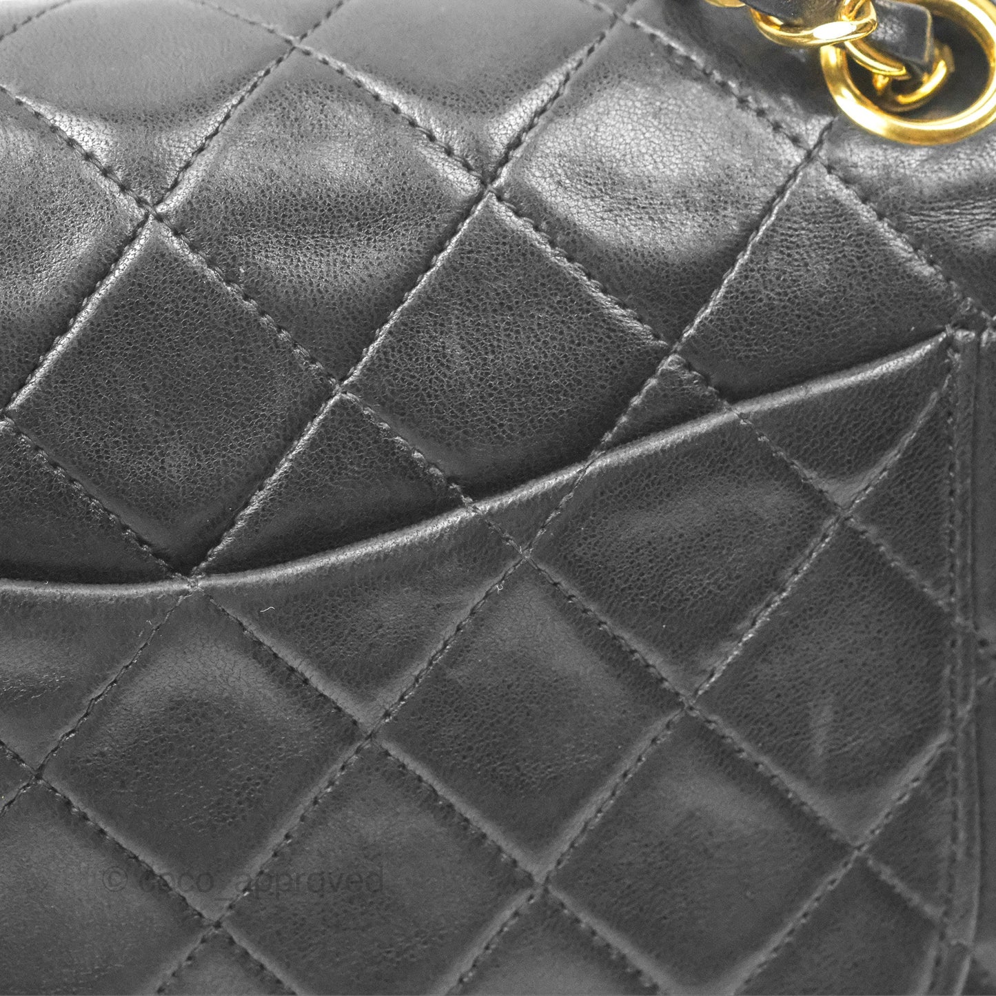 Chanel Classic Vintage Small Flap Black Lambskin 24K Gold Hardware