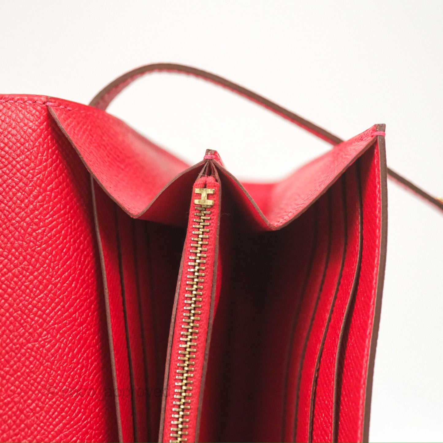 Hermès Kelly Wallet Rouge Casaque Epsom Gold Hardware