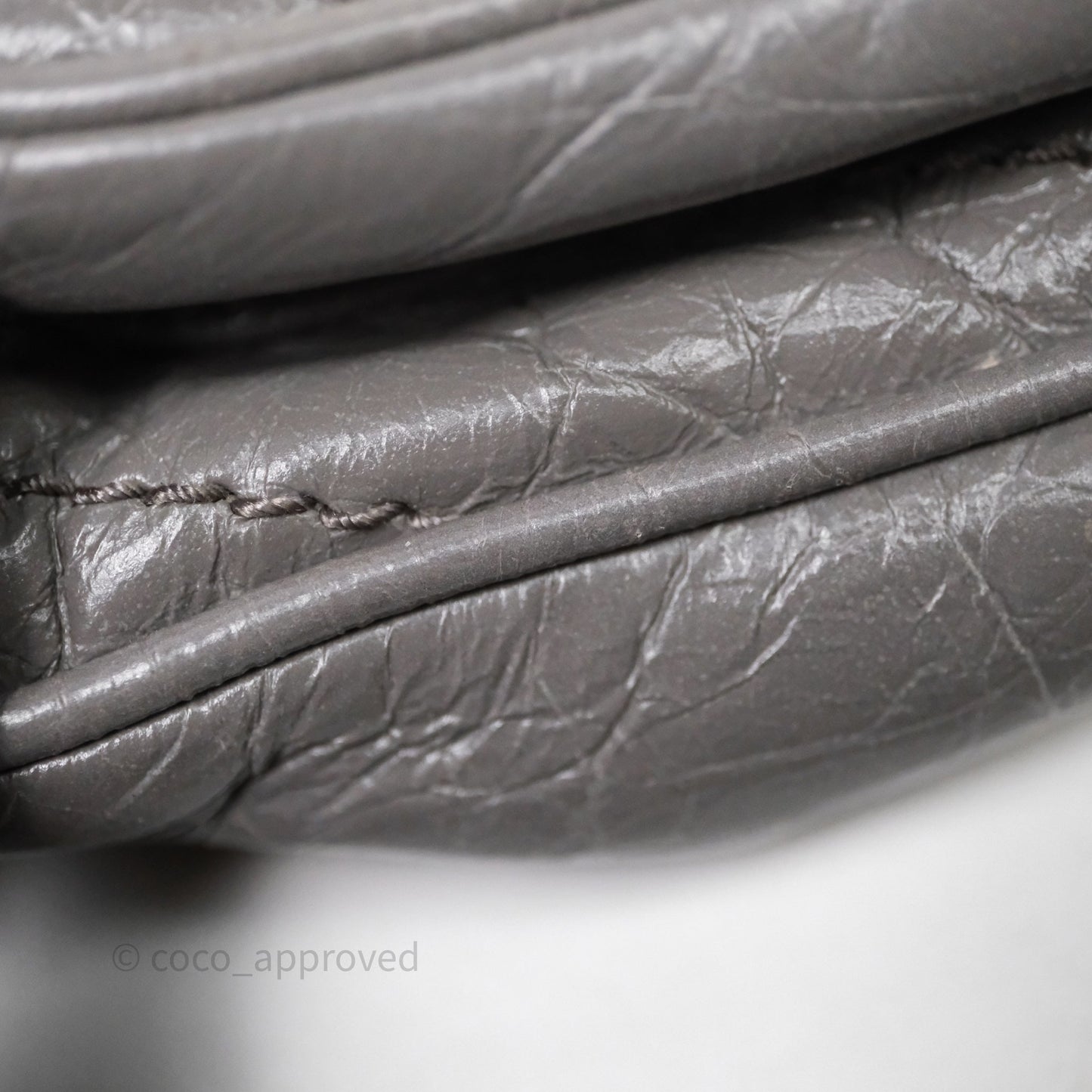 Saint Laurent Medium Niki Chain Bag Crinkled Calfskin Grey