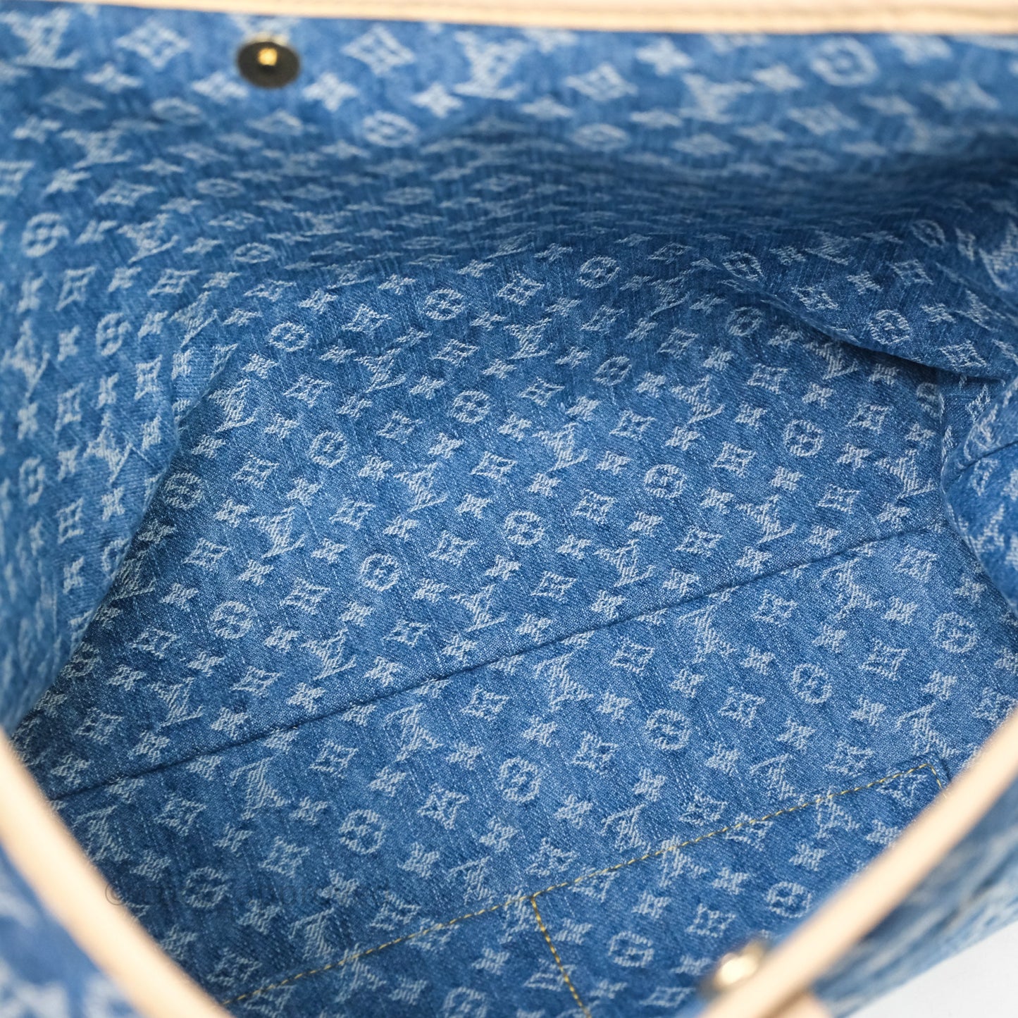 Louis Vuitton CarryAll MM Denim Blue Monogram