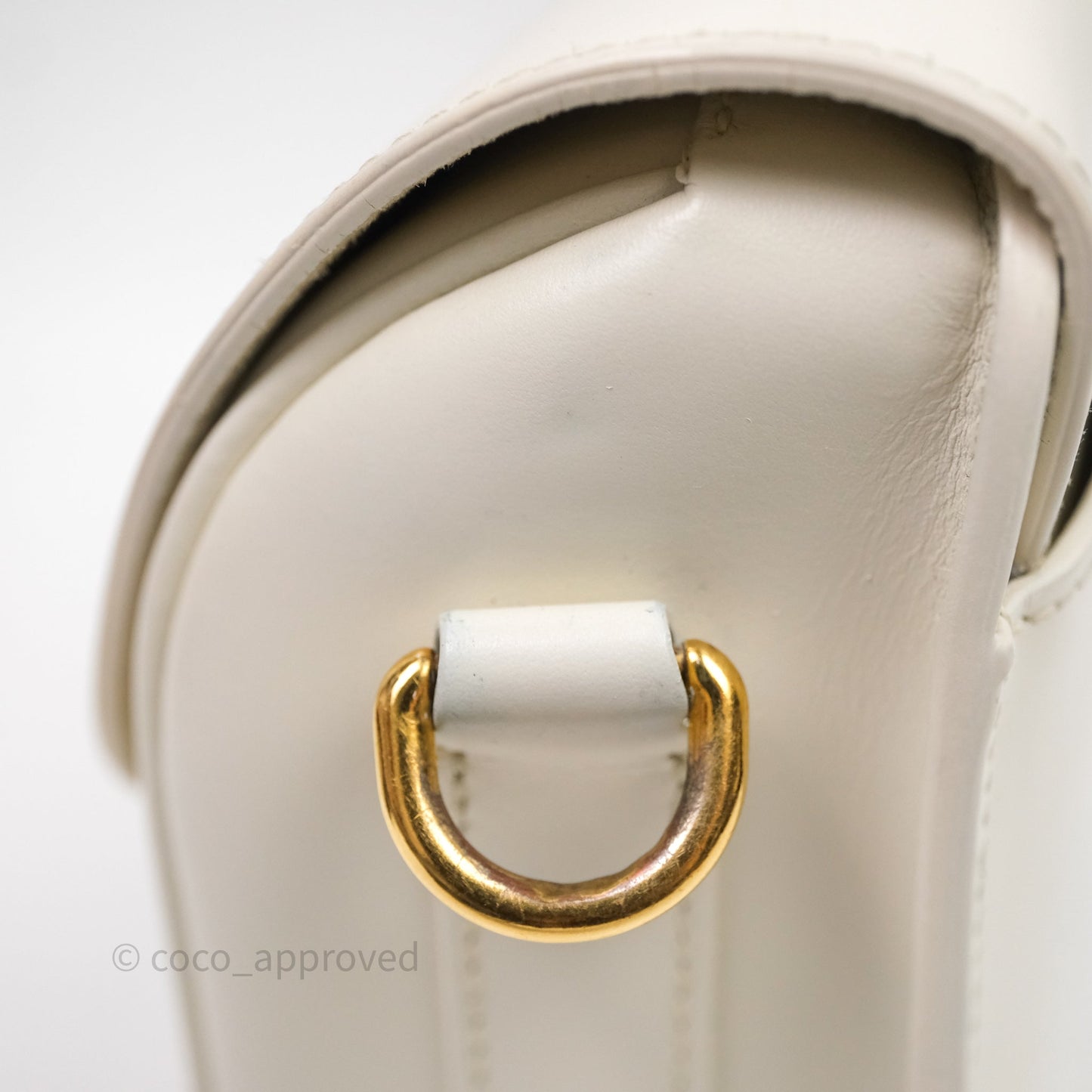 Dior Medium Bobby Bag Off White Calfskin Gold Hardware