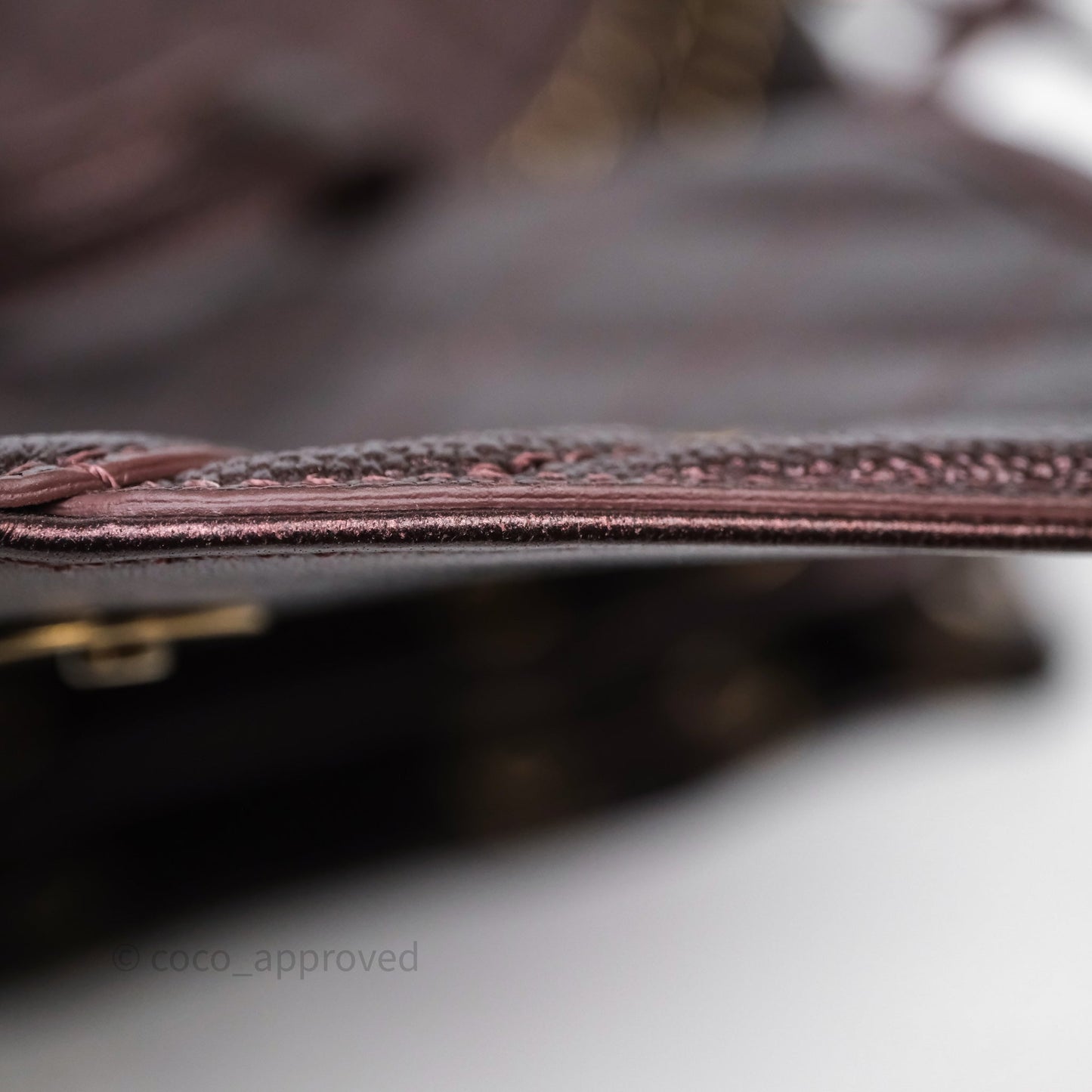 Chanel Quilted Filigree Backpack Iridescent Burgundy Caviar Aged Gold Hardware