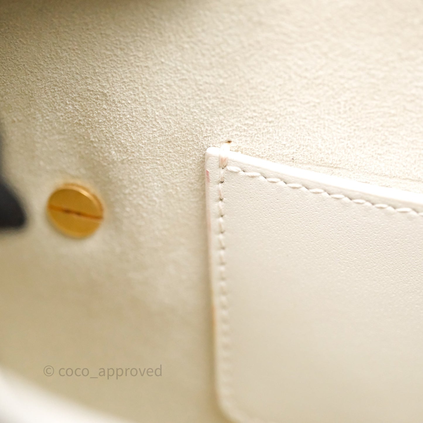 Dior Medium Bobby Bag Off White Calfskin Gold Hardware
