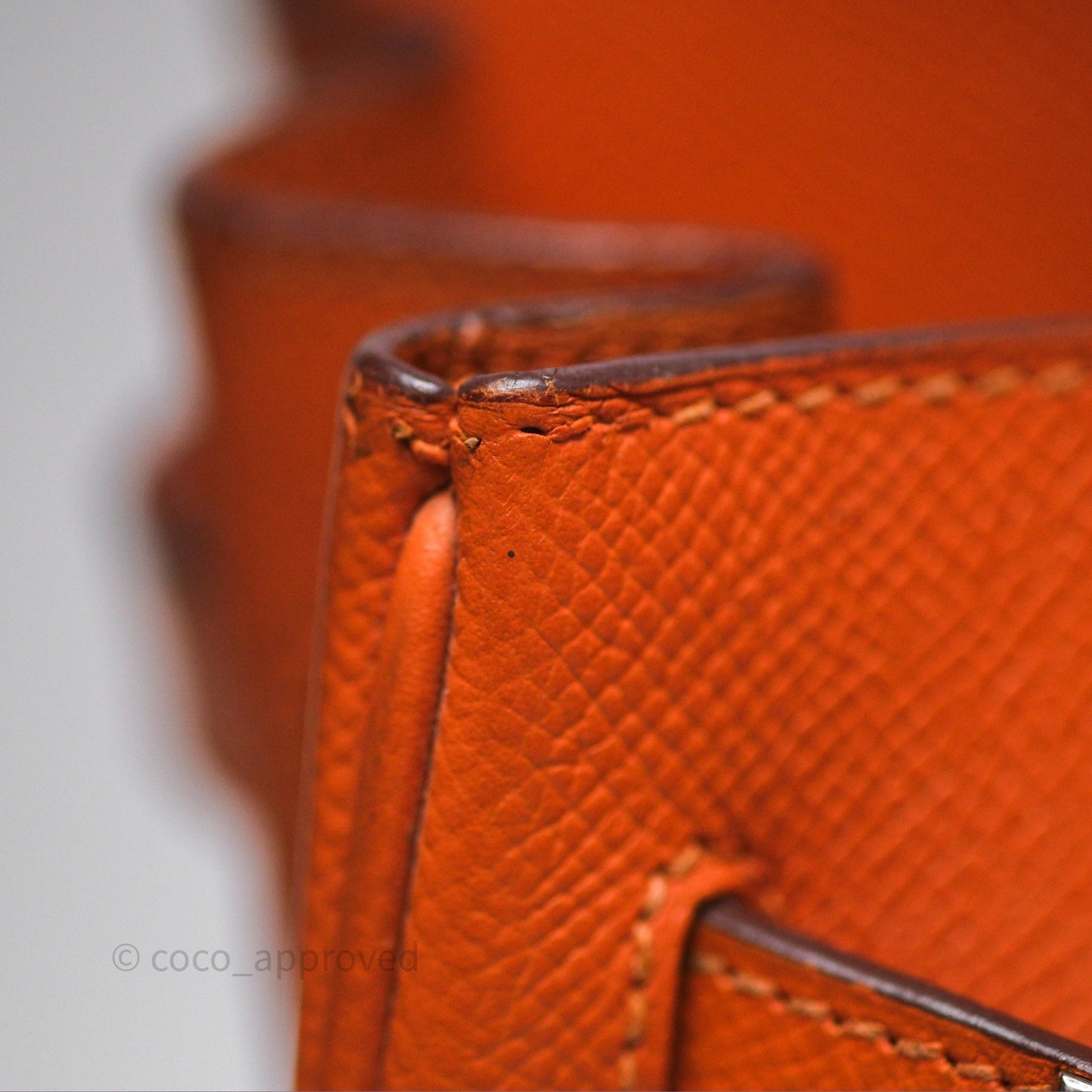 Hermès Birkin 30 Retourne Orange Epsom Palladium Hardware