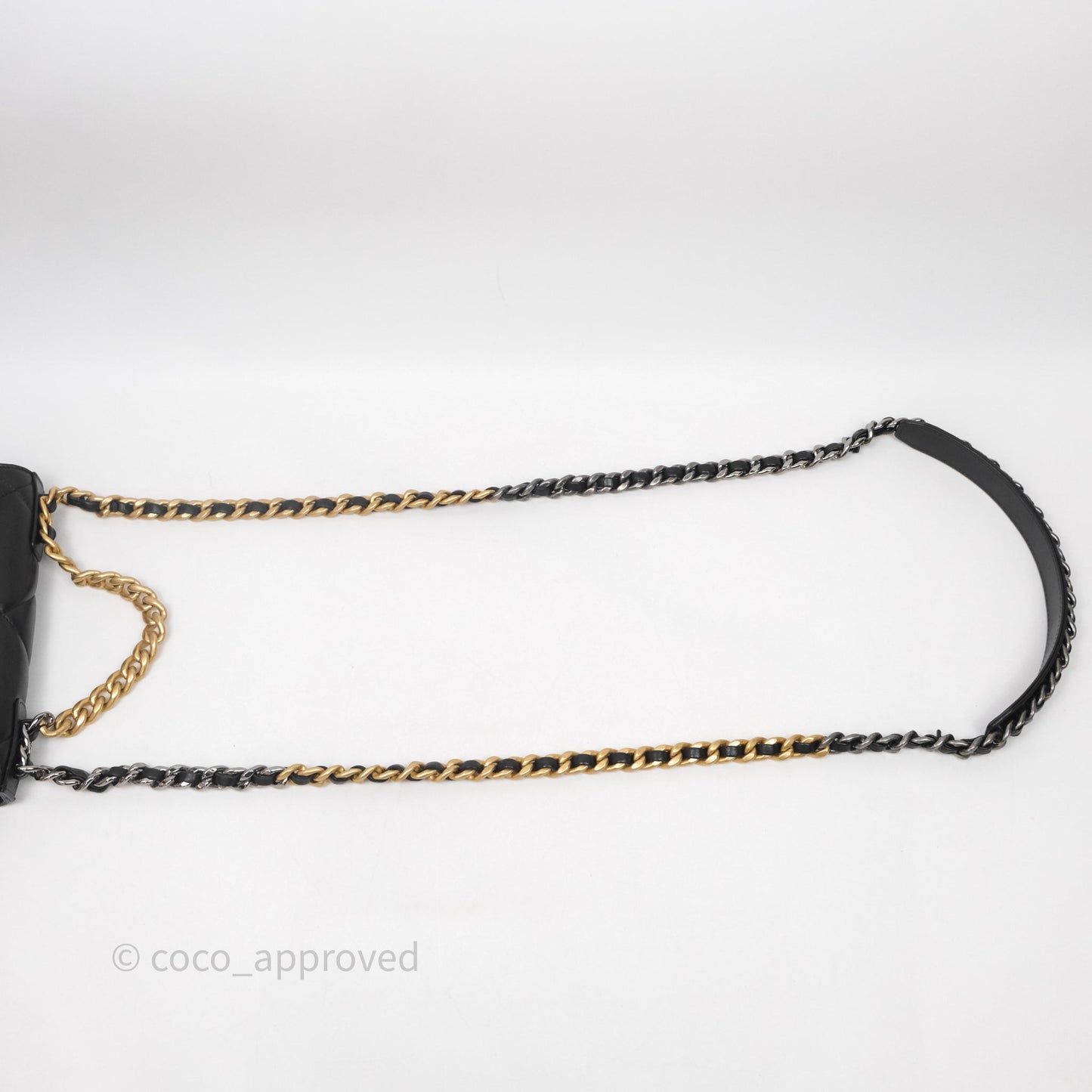 Chanel 19 Wallet on Chain WOC Black Mixed Hardware