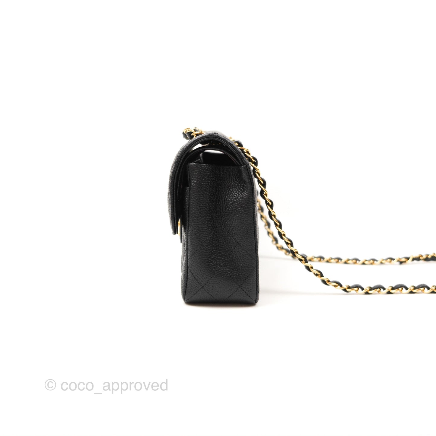 Chanel Classic Small S/M Flap Black Caviar Gold Hardware