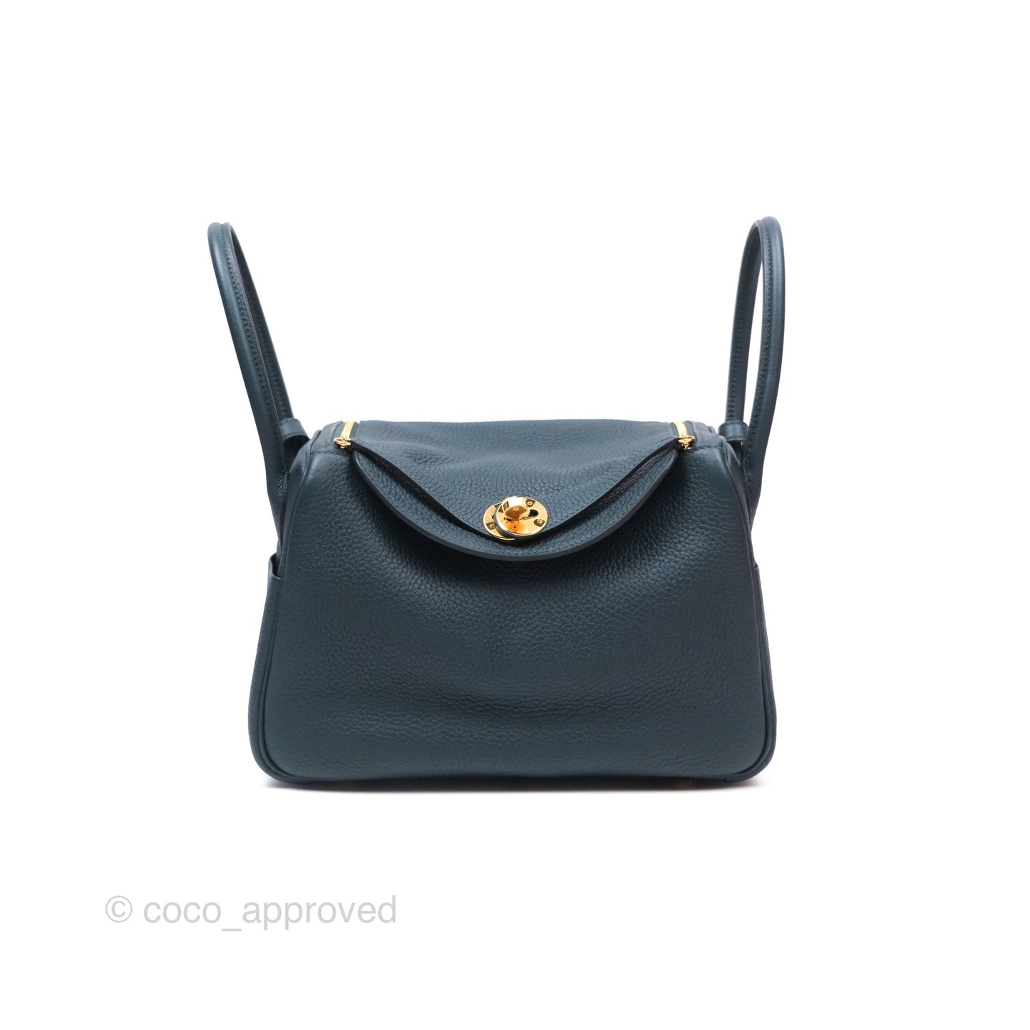 Hermès Lindy 26 Vert Cypress 6O Clemence Gold Hardware