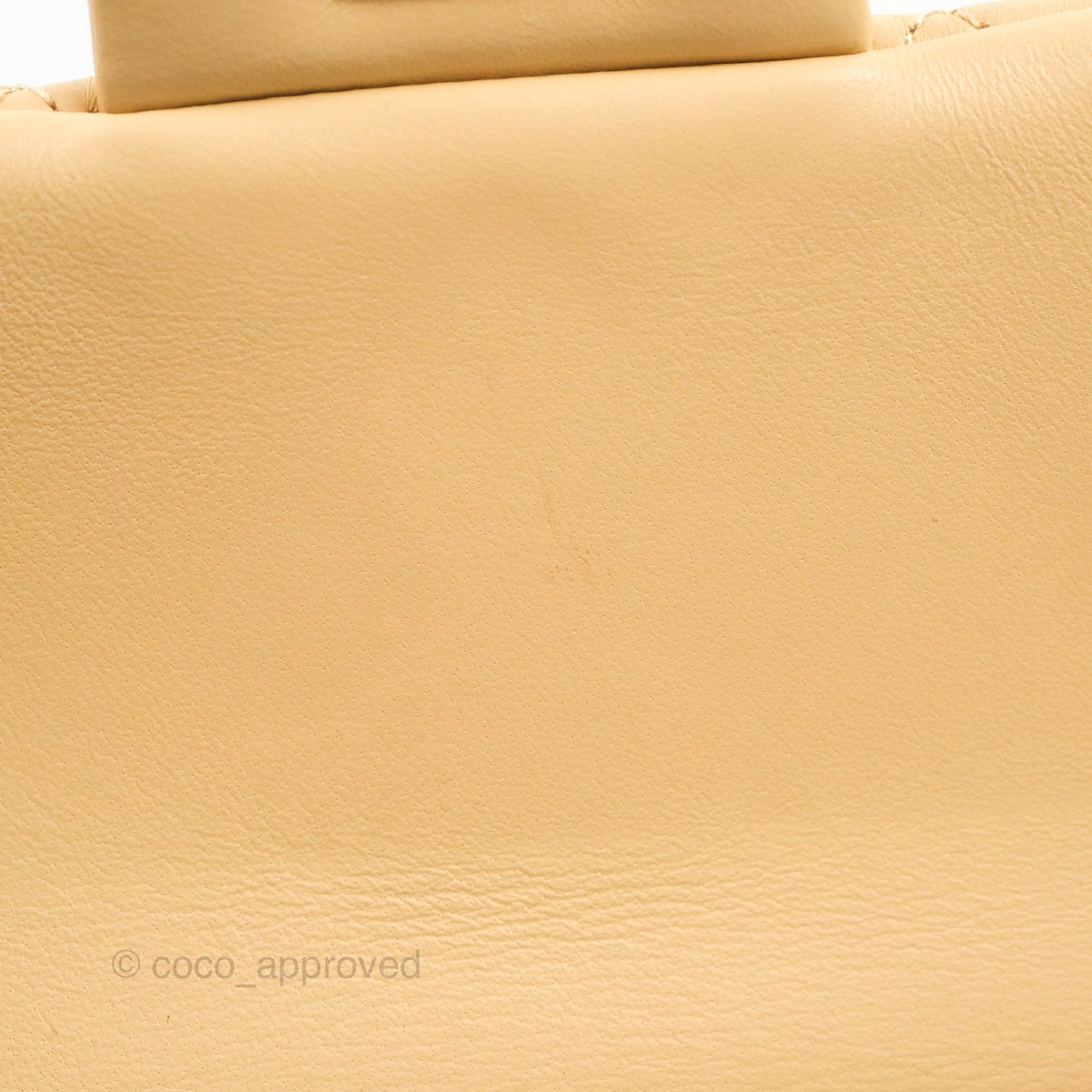 Chanel Mini Rectangular Pearl Crush Beige Lambskin Aged Gold Hardware