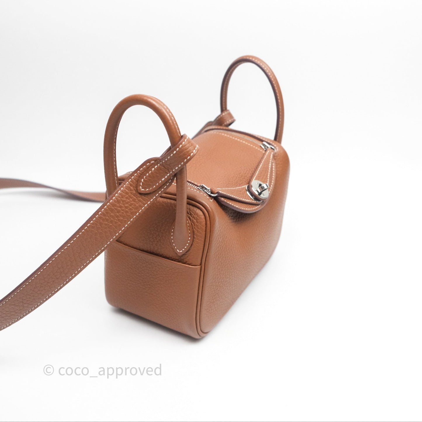 Hermès Mini Lindy 20 Gold Clemence Palladium Hardware