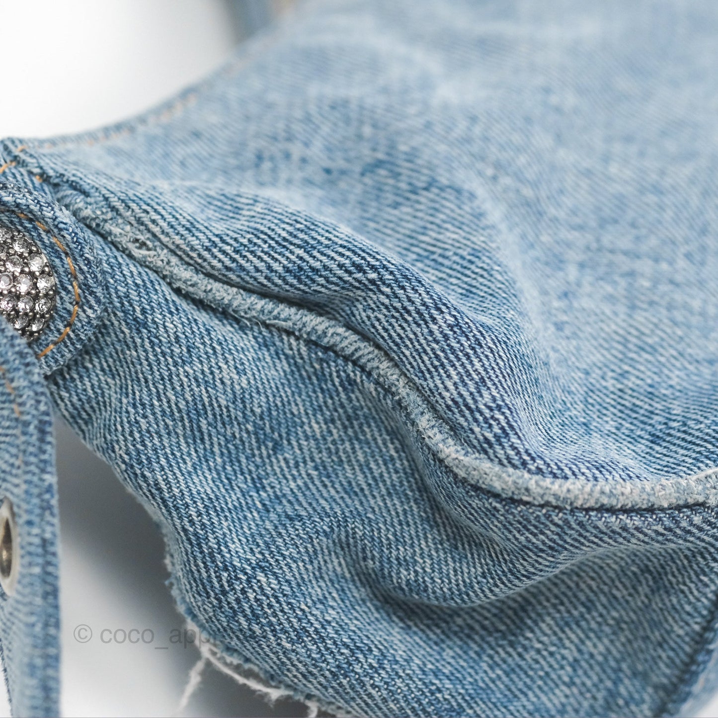 Balenciaga Le Cagole Small Embellished Denim Shoulder Bag