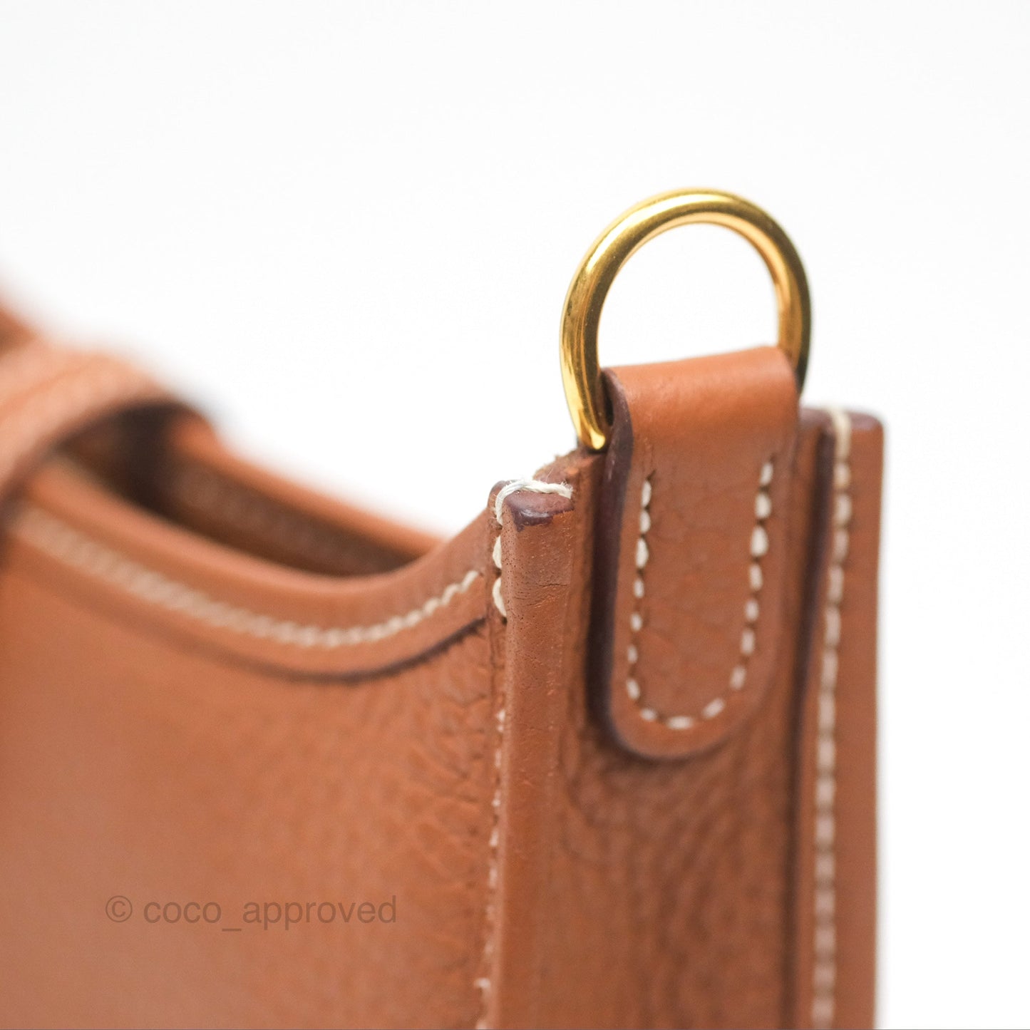 Hermès Mini Evelyne 16 Gold Clemence Gold Hardware