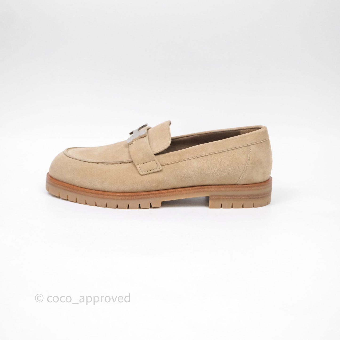 Hermes Faubourg loafer Beige Camel Size 36.5