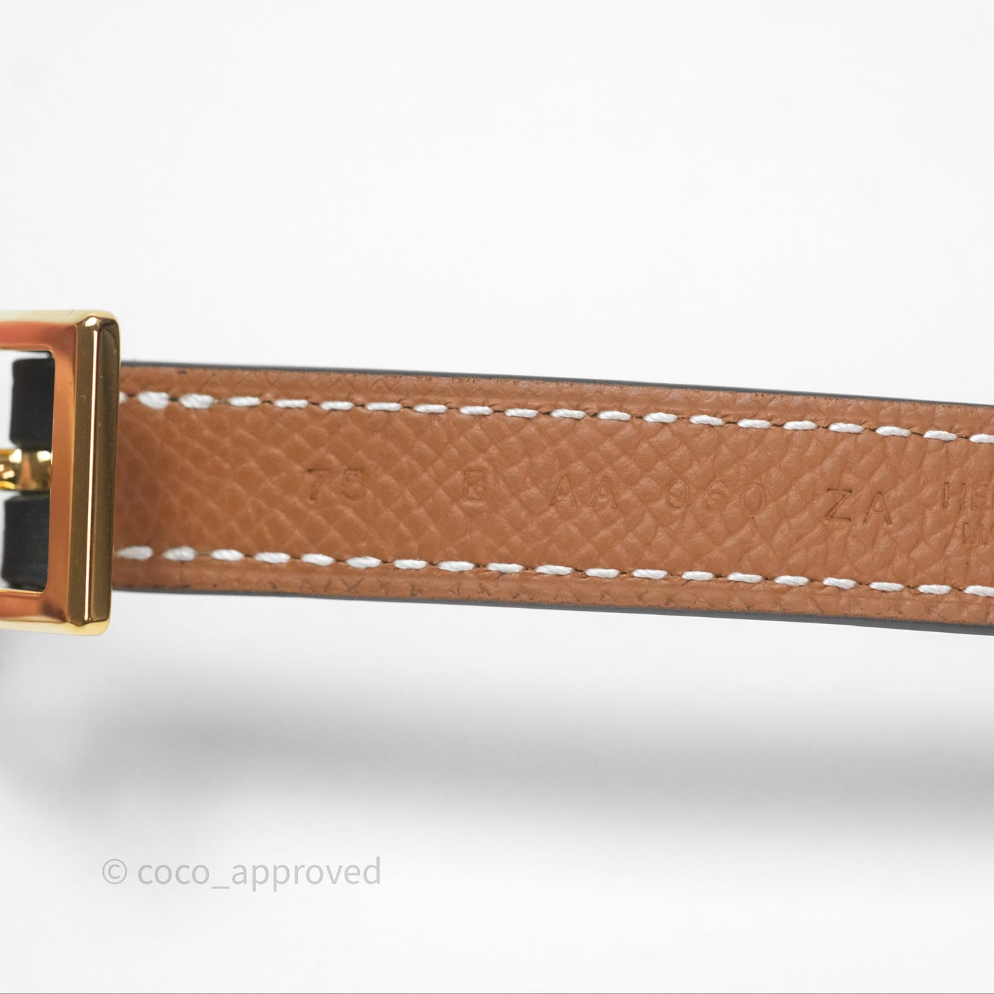 Hermès Swift/Epsom Lucky 15 Belt Gold Hardware