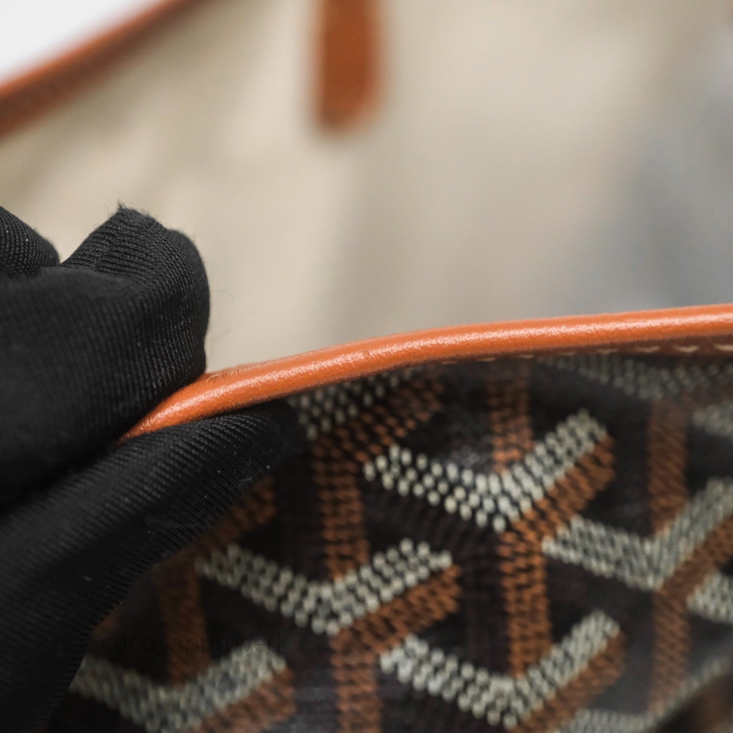 Goyard Saint Louis Tote Bag GM Black/Tan