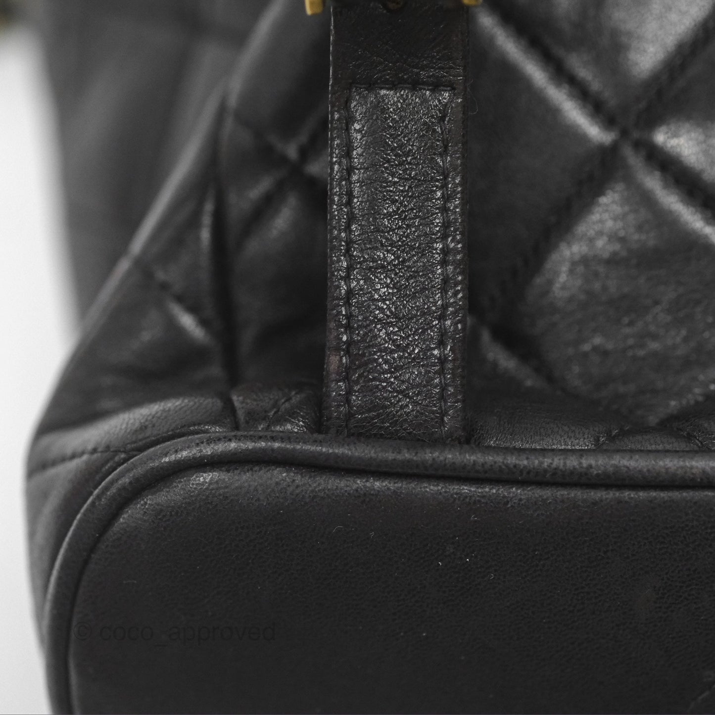 Chanel Vintage CC Duma Backpack Black Lambskin 24K Gold Hardware