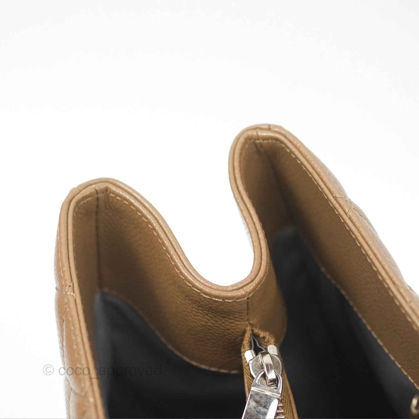 Chanel XL GST Brown Taupe Caviar Silver Hardware
