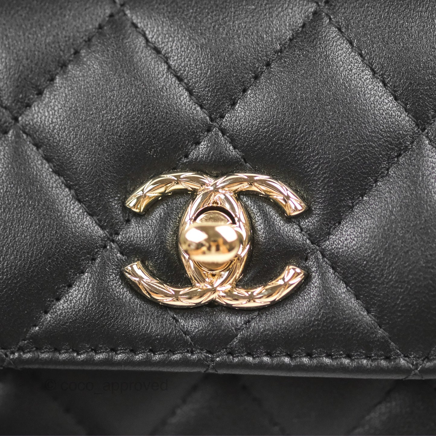 Chanel Mini Quilted Clutch With Chain Black Lambskin Gold Hardware