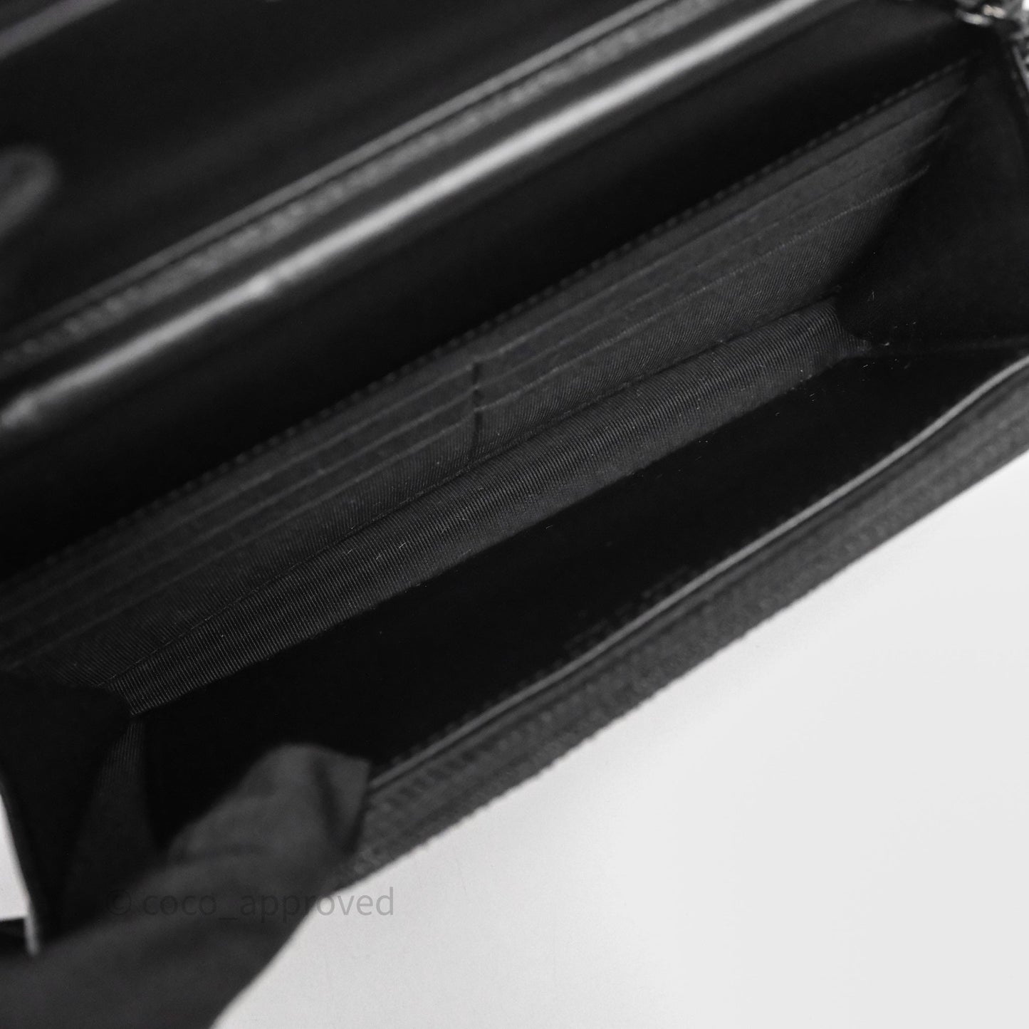 Chanel WOC Chevron Reissue So Black Calfskin