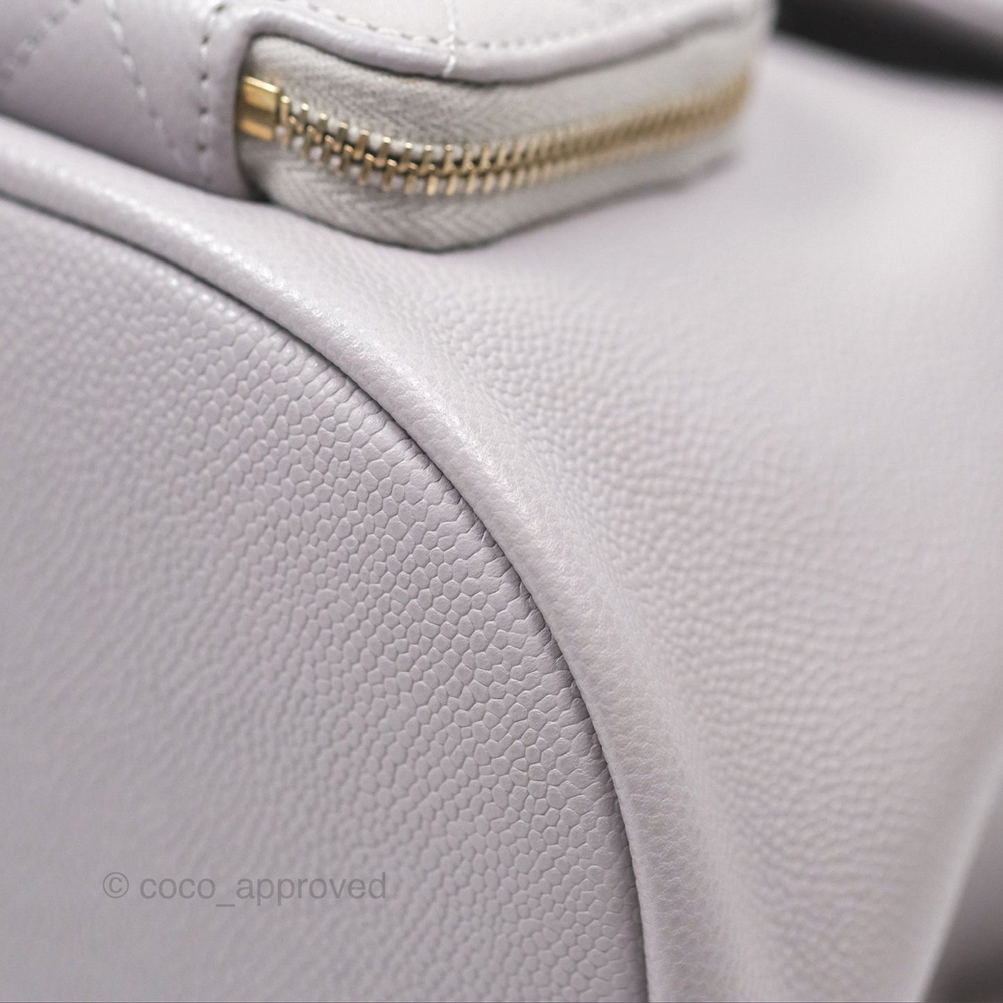 Chanel Mini Business Affinity Backpack Grey Caviar Gold Hardware 22B
