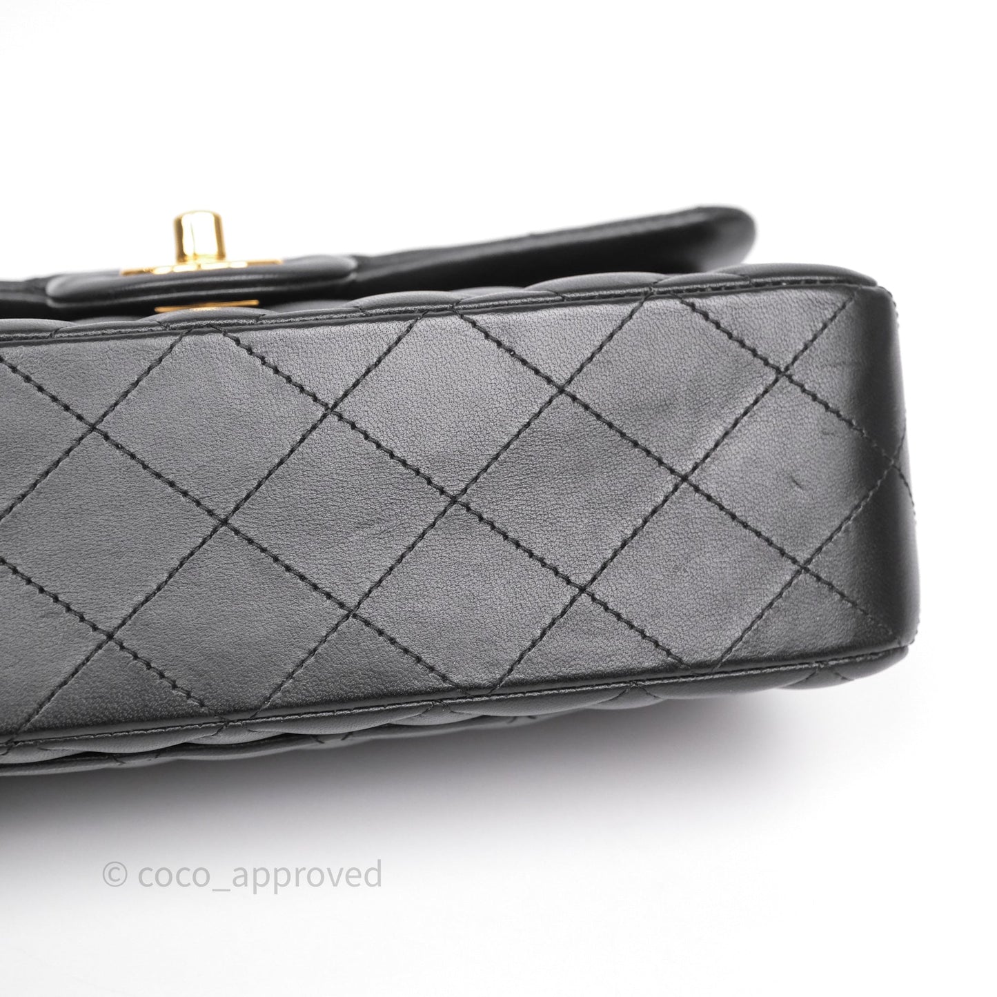 Chanel Small Classic Flap Quilted Black Lambskin Gold Hardware