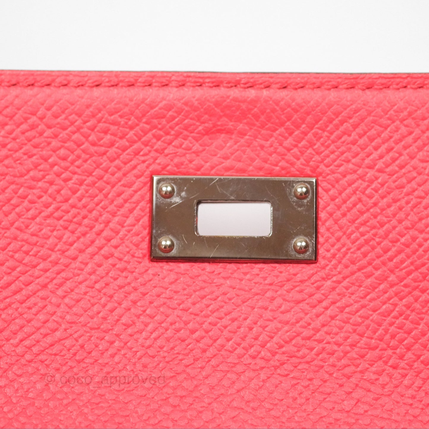 Hermès Kelly Wallet Pink Epsom Palladium Hardware