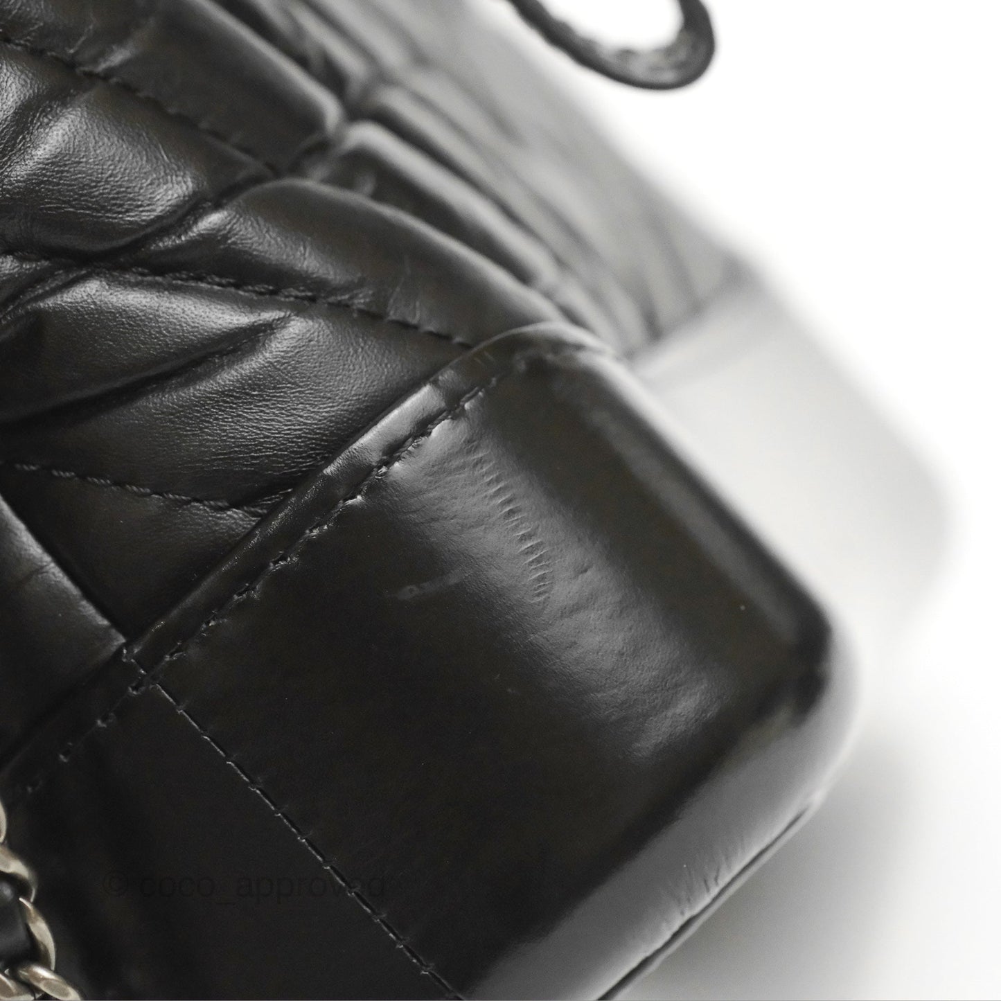 Chanel Calfskin Chevron Small Gabrielle Hobo Black Mixed Hardware
