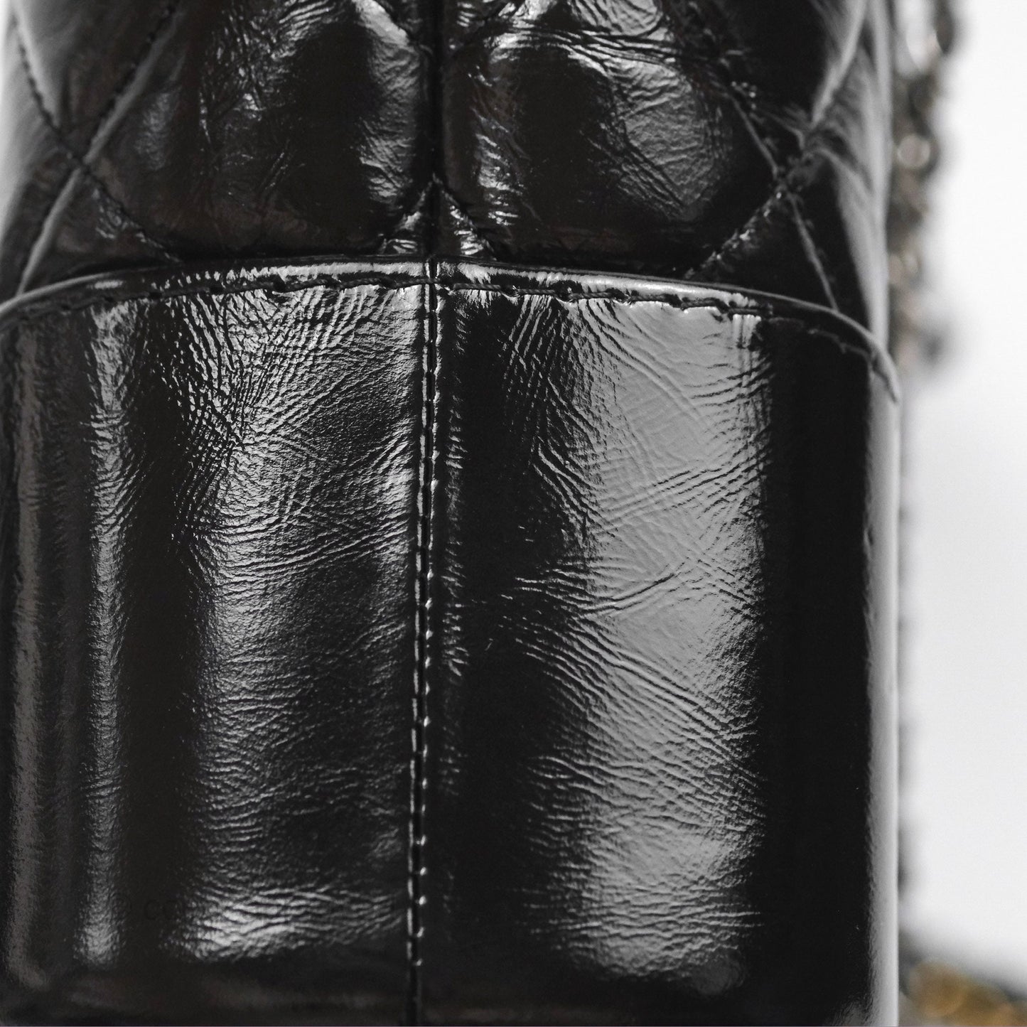 Chanel New Medium Gabrielle Hobo Quilted Black Glazed Aged Calfskin