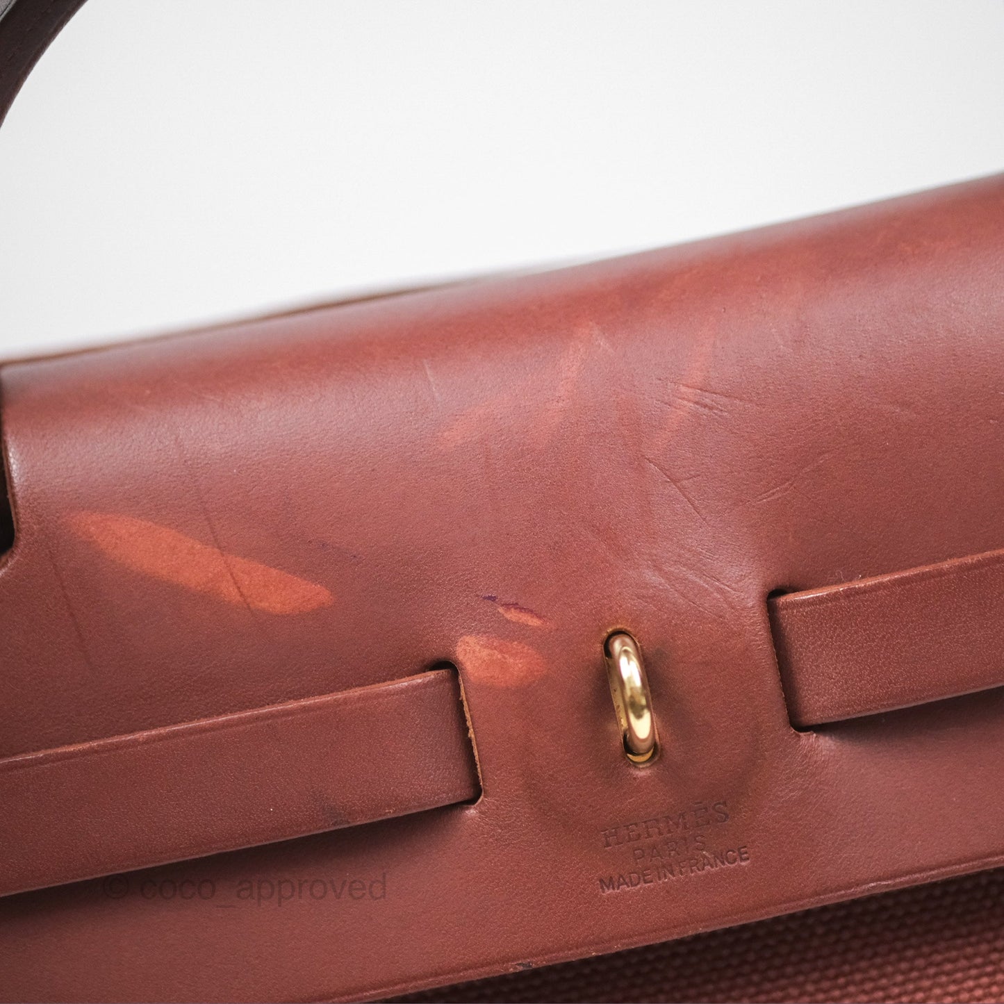 Hermès Herbag Zip 31 Rouge H Gold Hardware