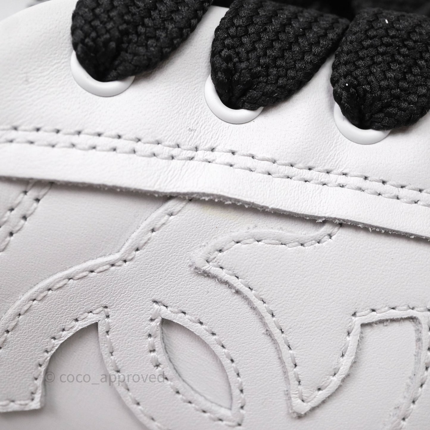 Chanel Logo Sneakers White Size 39