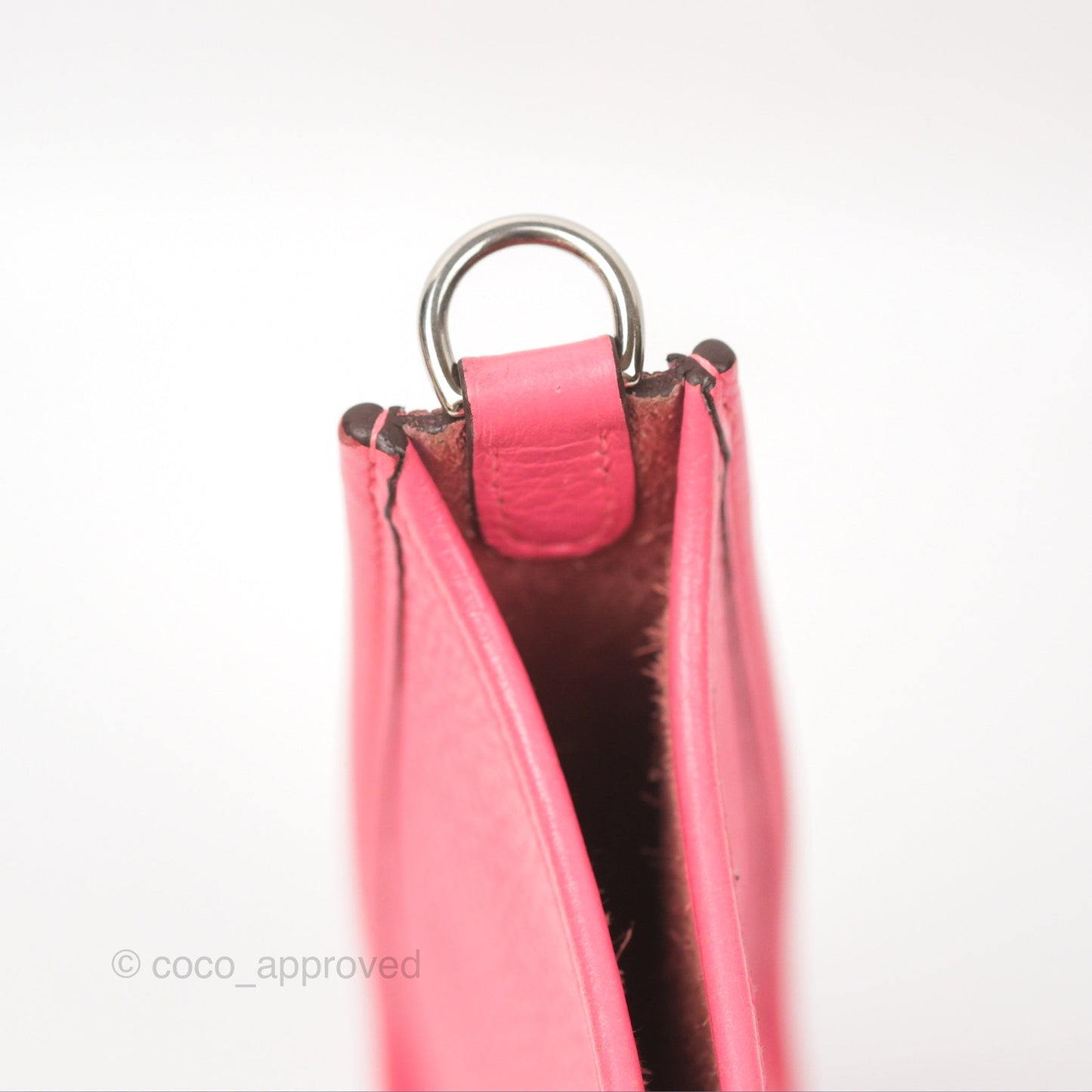 Hermès Mini Evelyne 16 Rose Azalee Clemence Palladium Hardware