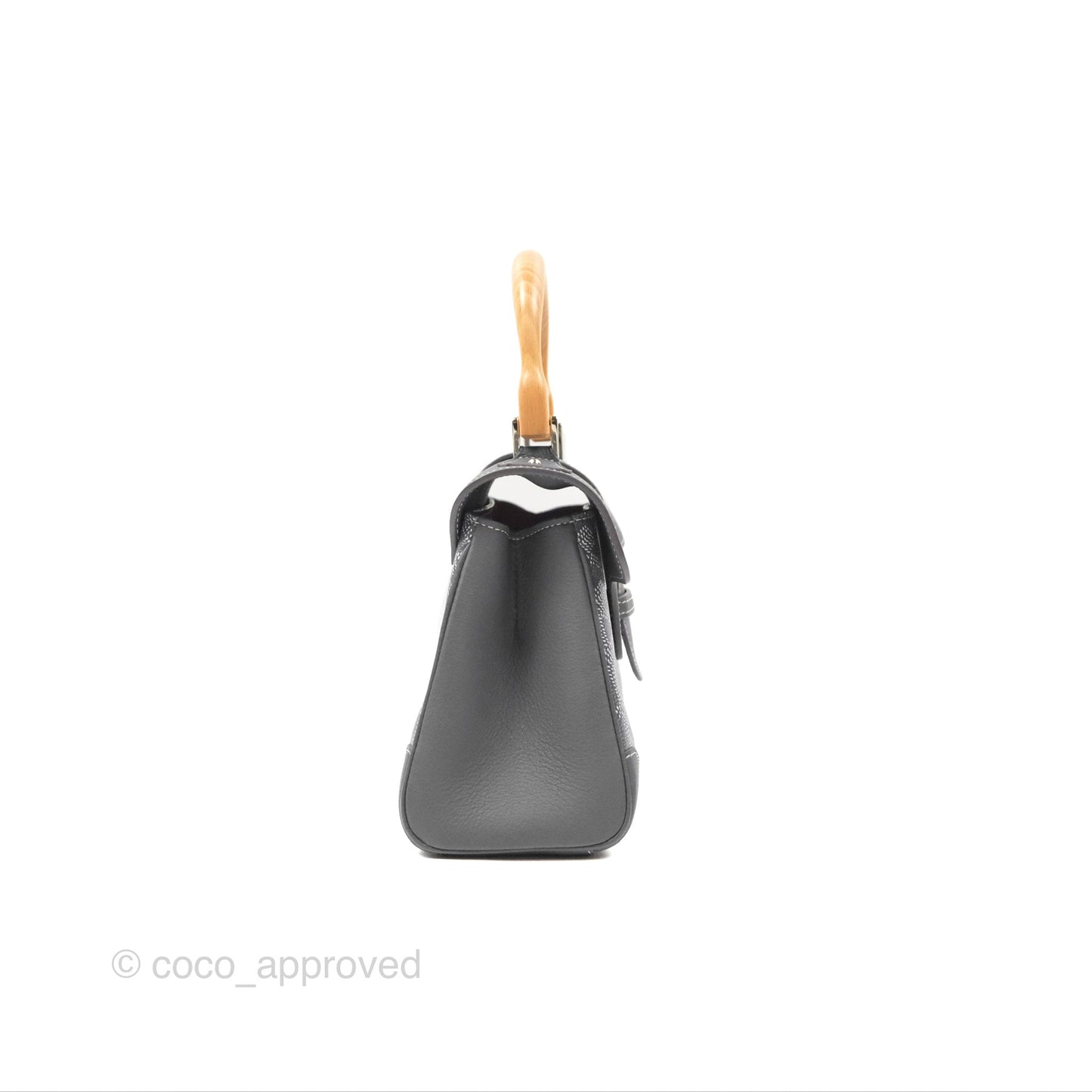 Goyard Saïgon Mini Bag Chevroches Calfskin Grey Silver Hardware