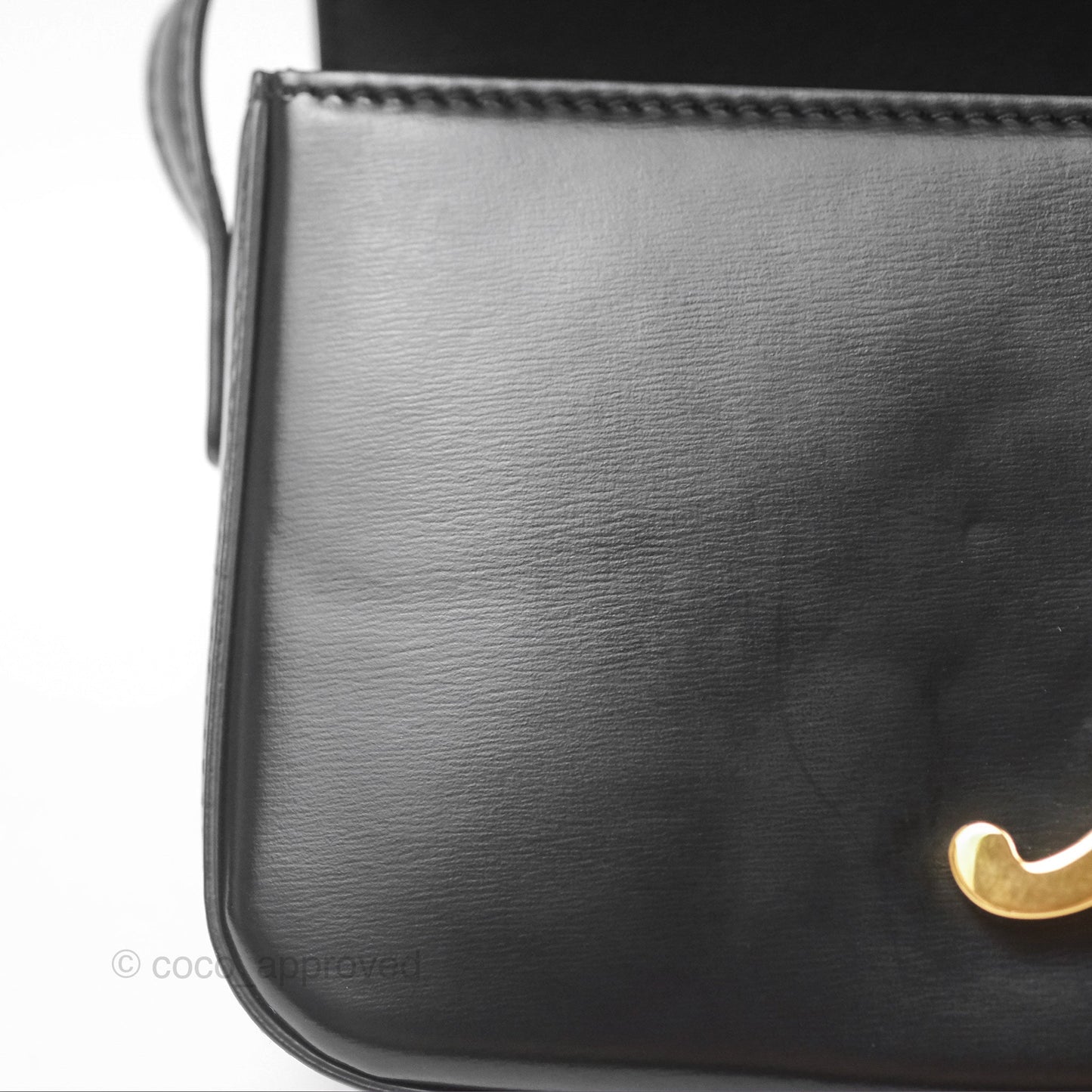 Celine Triomphe Shoulder Bag Black Calfskin