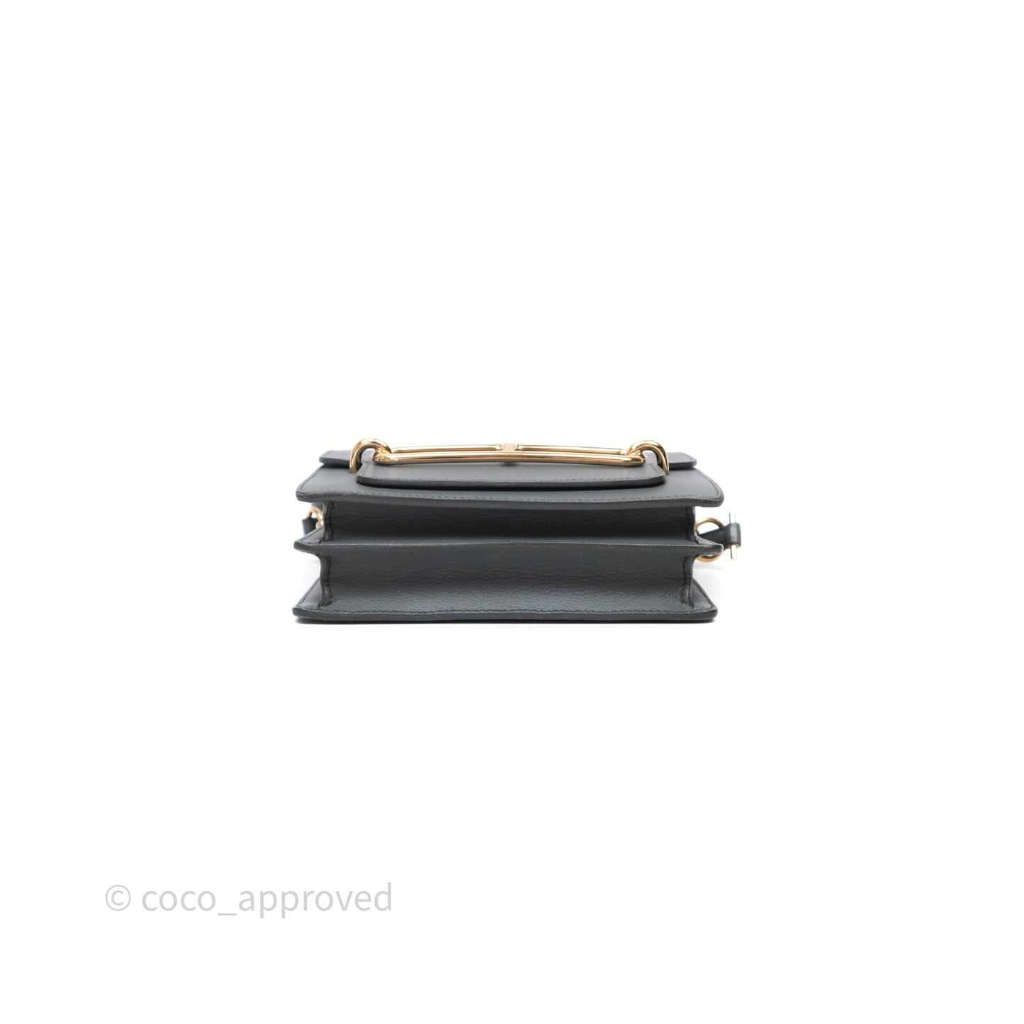Hermès Roulis Mini 18 Vert Amancde 63 Evercolor Gold Hardware