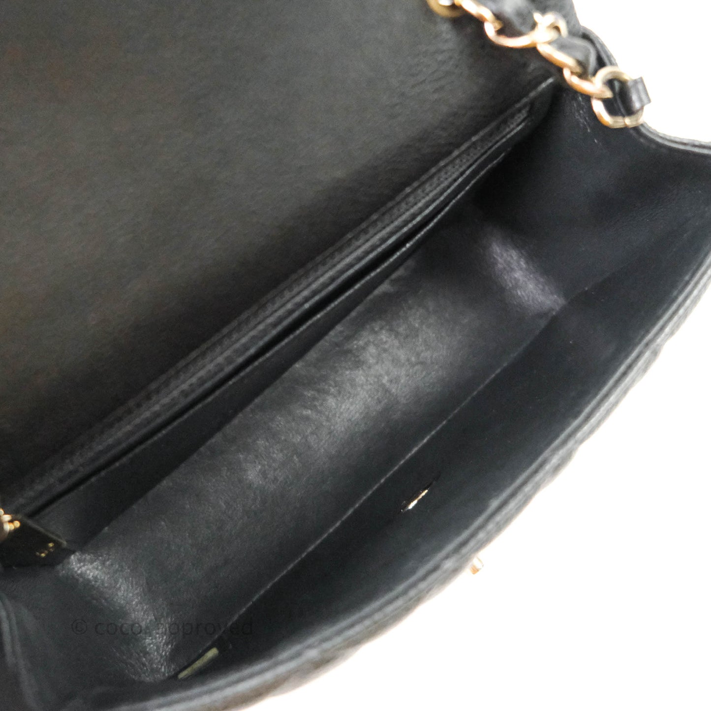 Chanel Classic Quilted Mini Rectangular Flap Pearly Grey Caviar Gold Hardware