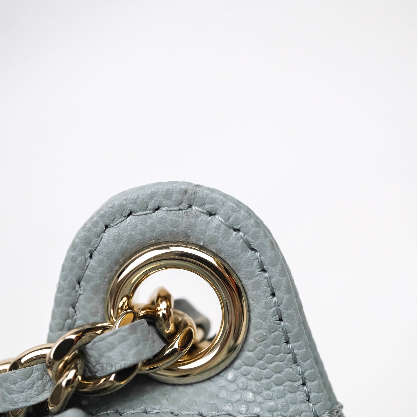 Chanel Clutch on Chain Tiffany Green Caviar Gold Hardware