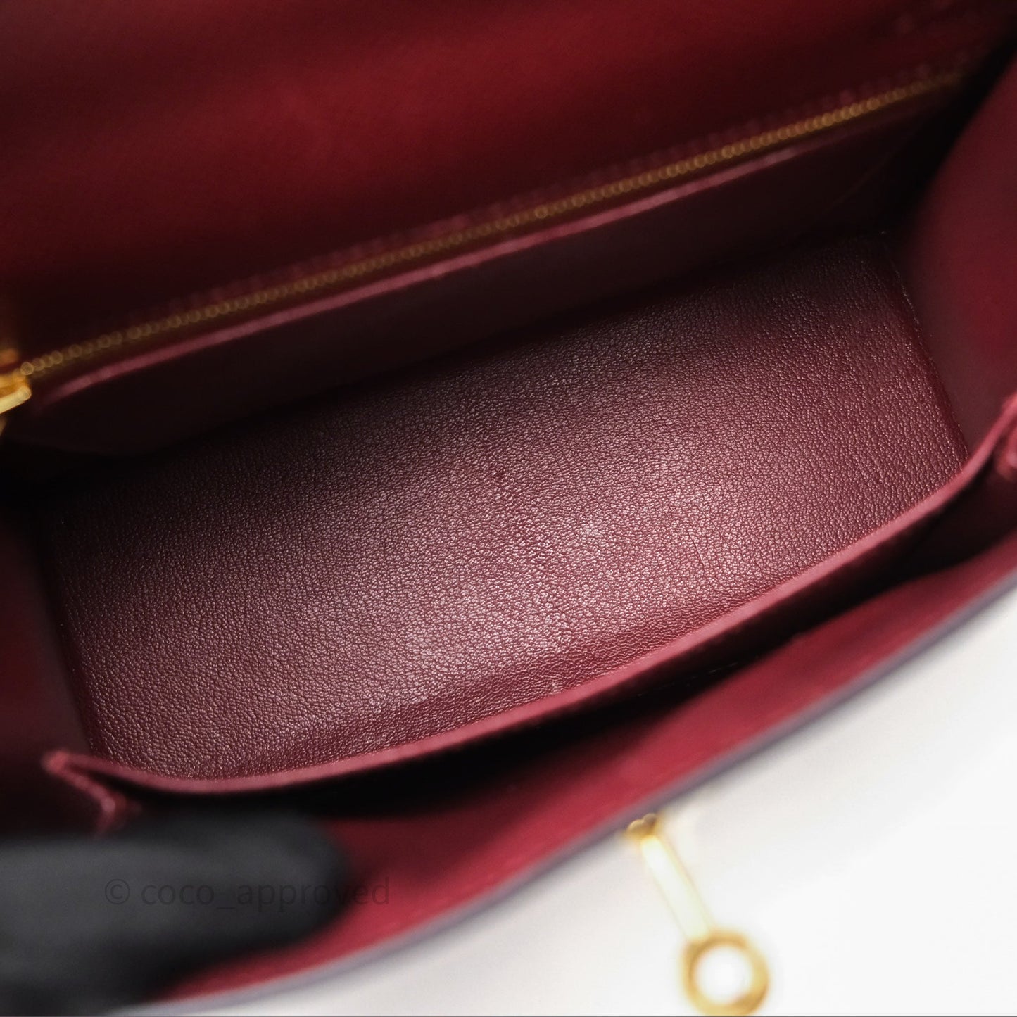 Hermès Sellier Kelly 25 Rouge H Epsom Gold Hardware