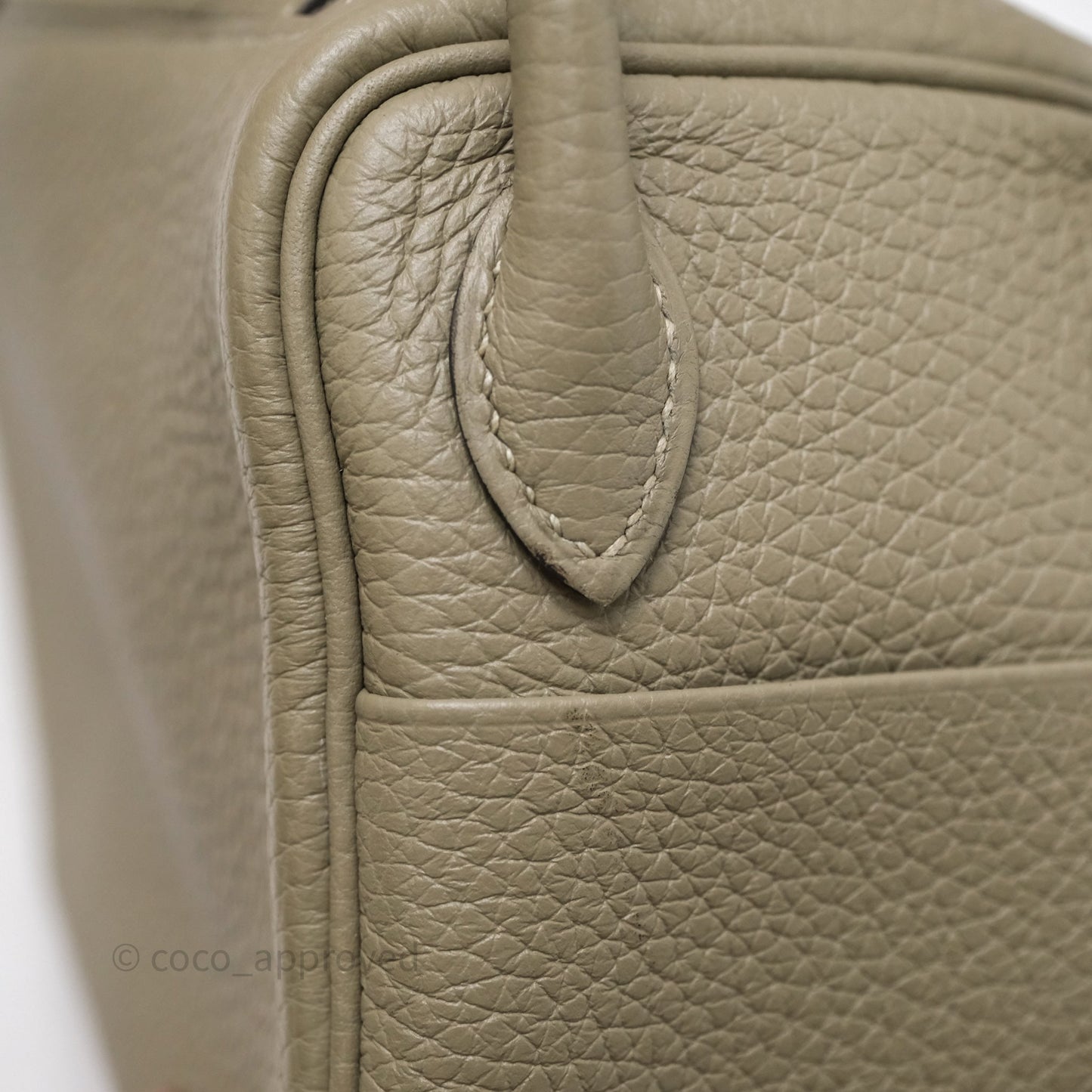 Hermès Mini Lindy 20 Sauge Q1 Clemence Palladium Hardware