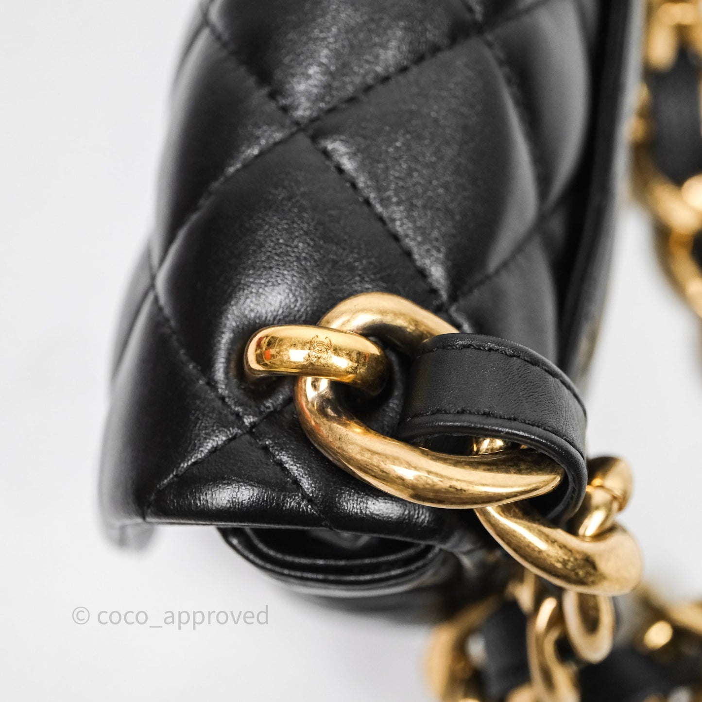 Chanel Small Funky Town Black Lambskin Aged Gold Hardware