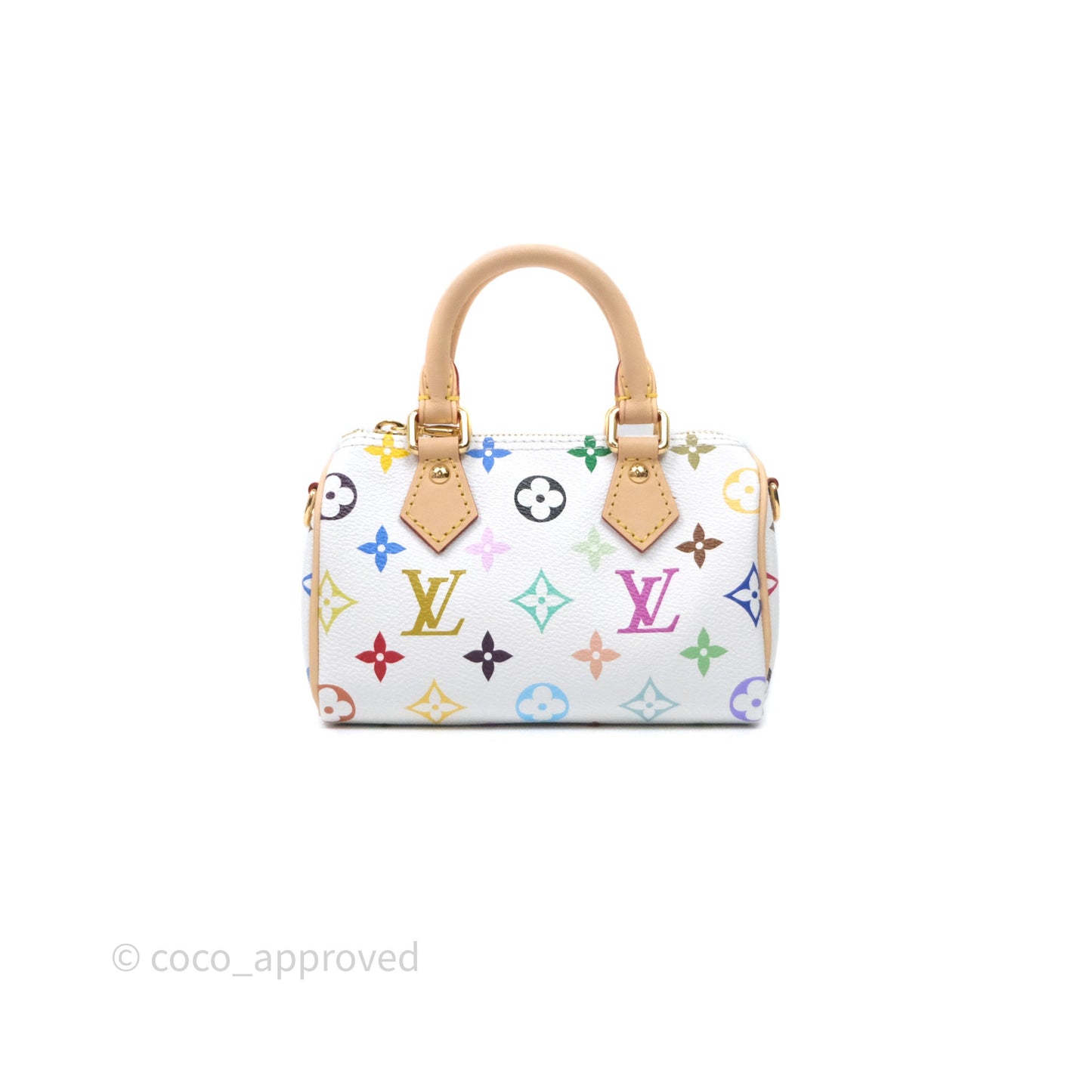 LV x TM Speedy Nano Speedy Multicolore Blanc Monogram Canvas