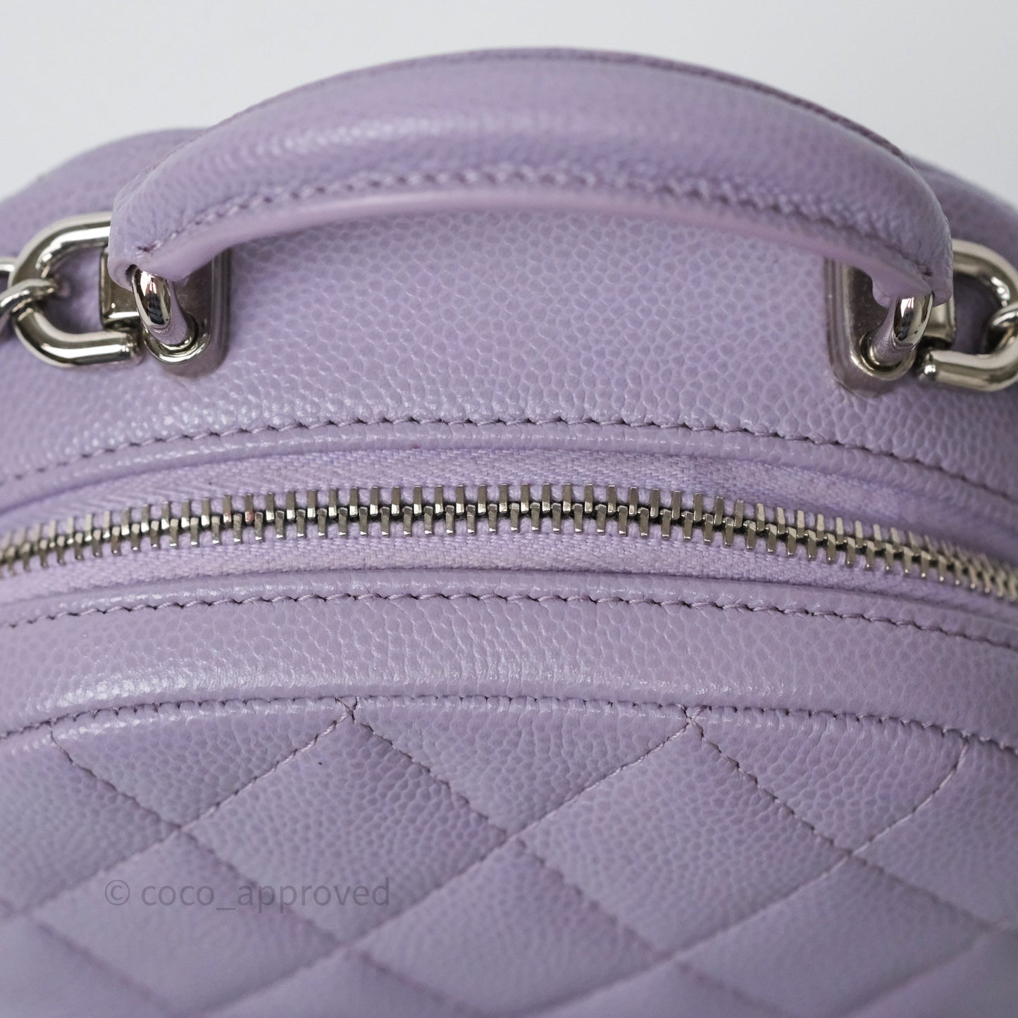 Chanel Classic Mini Backpack Lilac Caviar Silver Hardware
