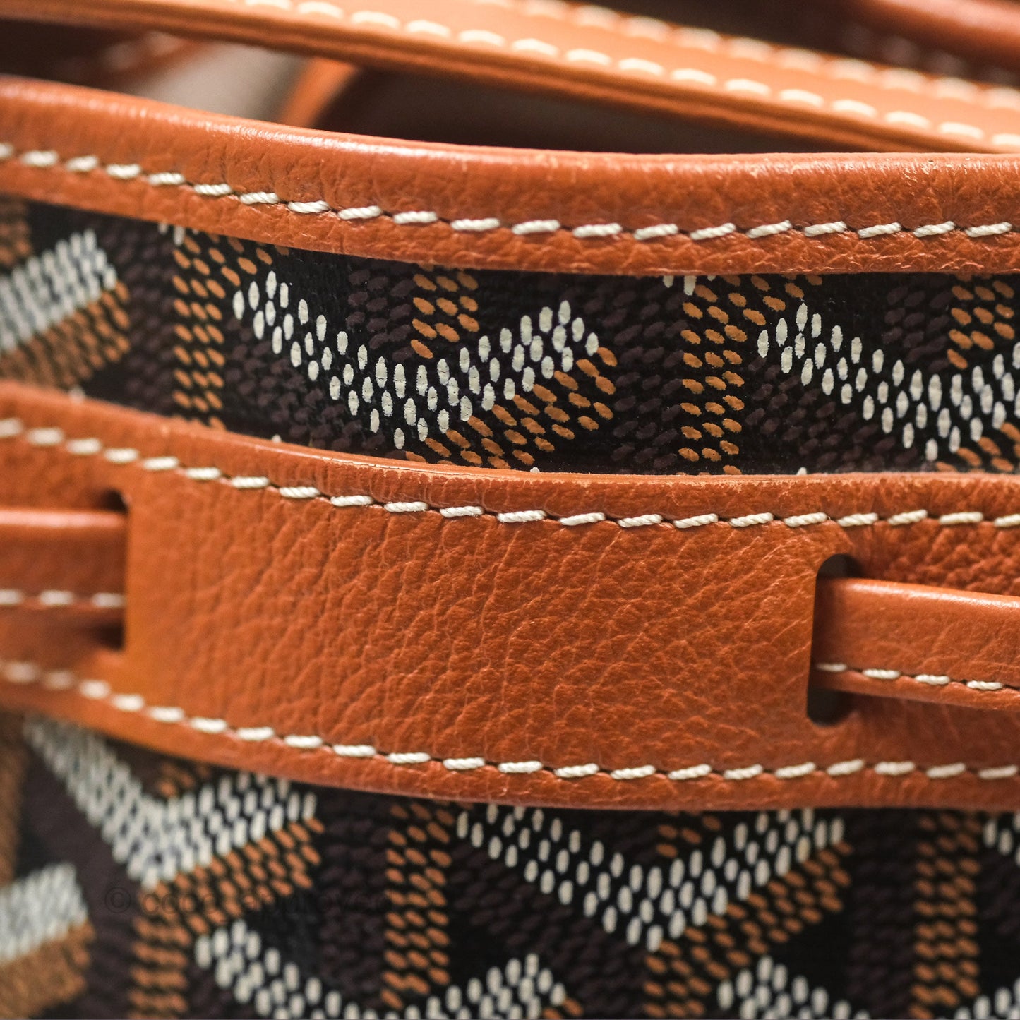 Goyard Petit Flot Bucket Bag Black & Tan Goyardine