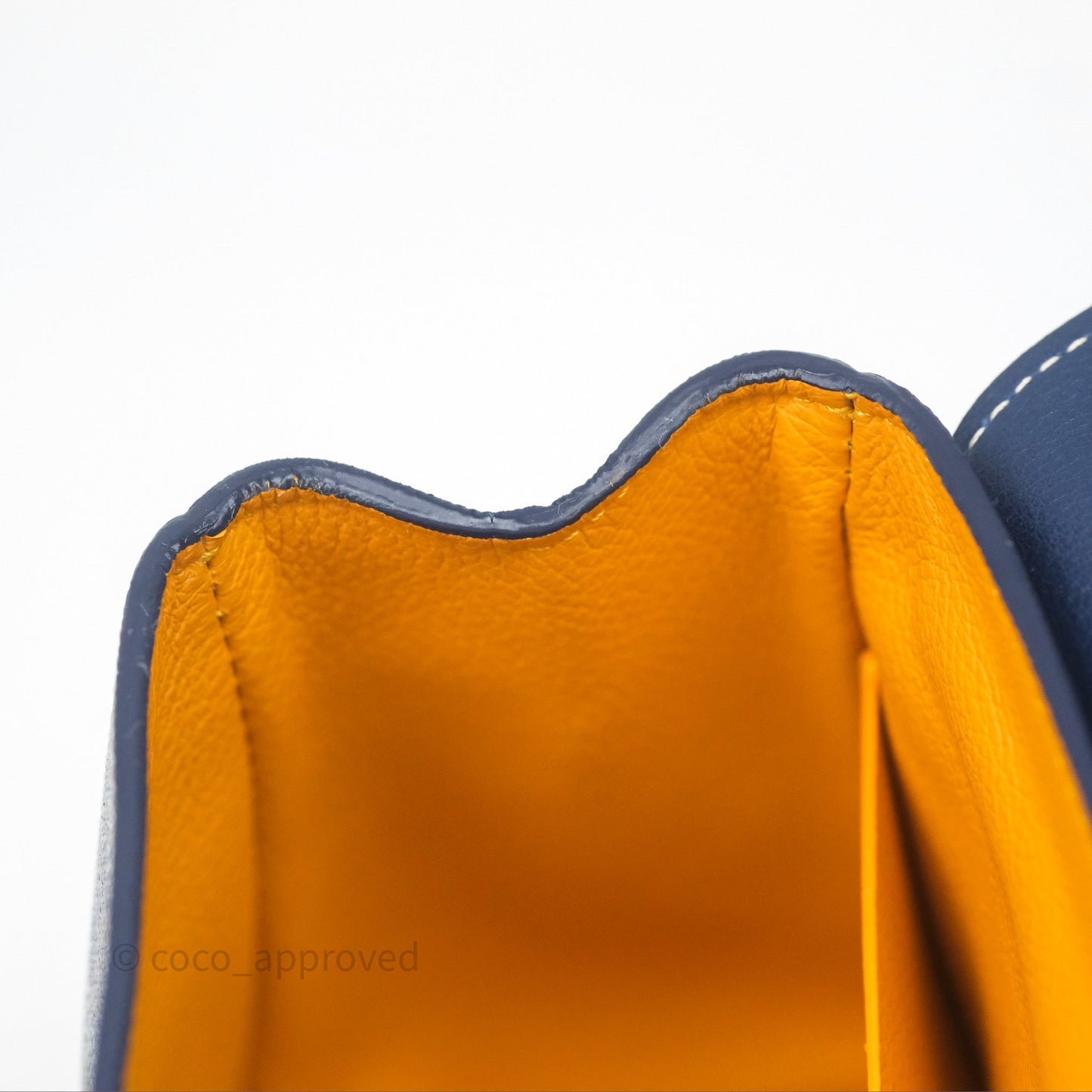 Goyard Saïgon Mini Bag Navy Goyardine Canvas/ Chevroches Calfskin