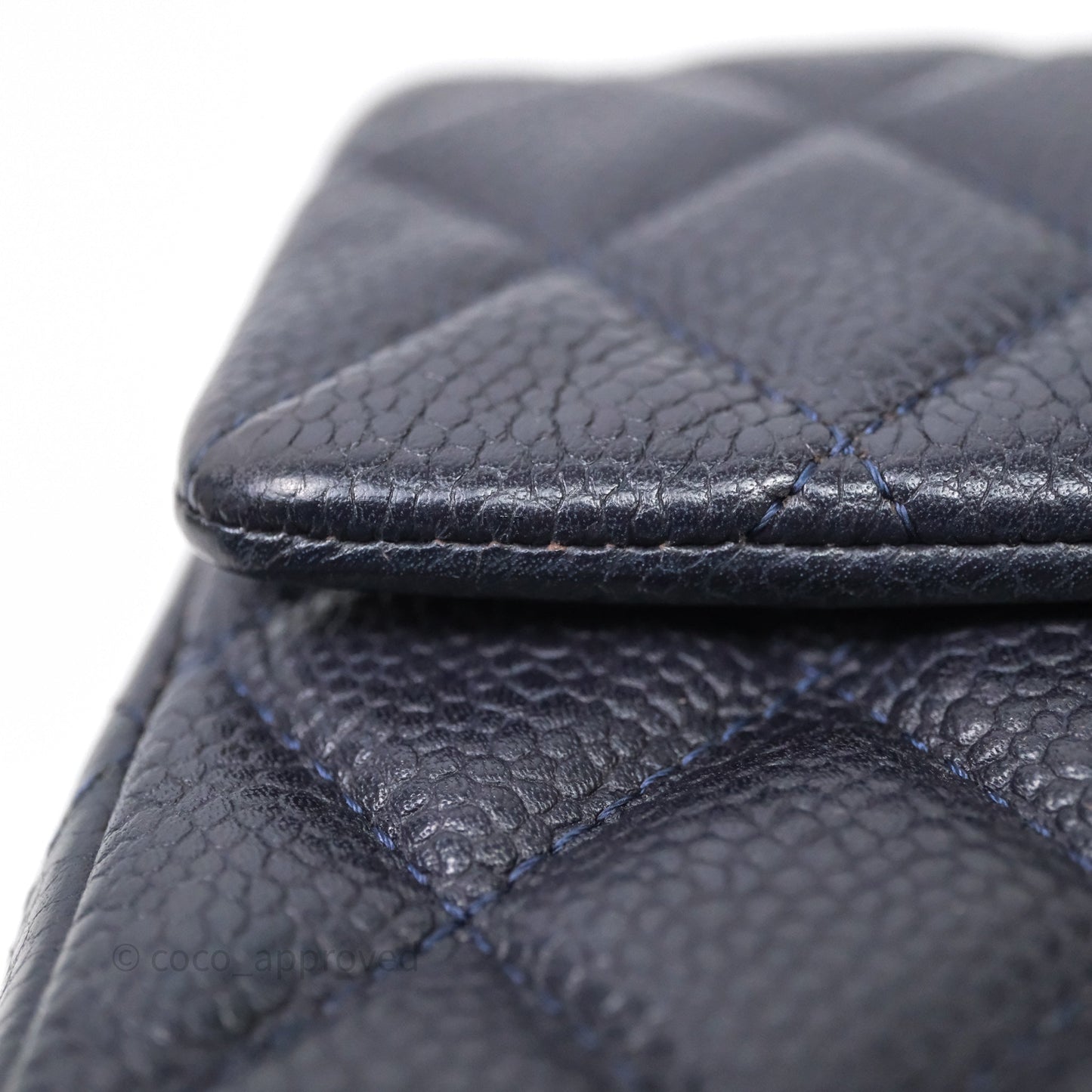 Chanel Mini Rectangular Quilted Dark Navy Caviar Silver Hardware