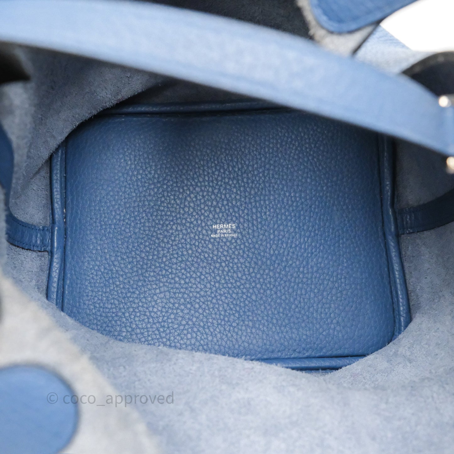Hermès Picotin 22 Bleu Agate R2 Clemence Palladium Hardware