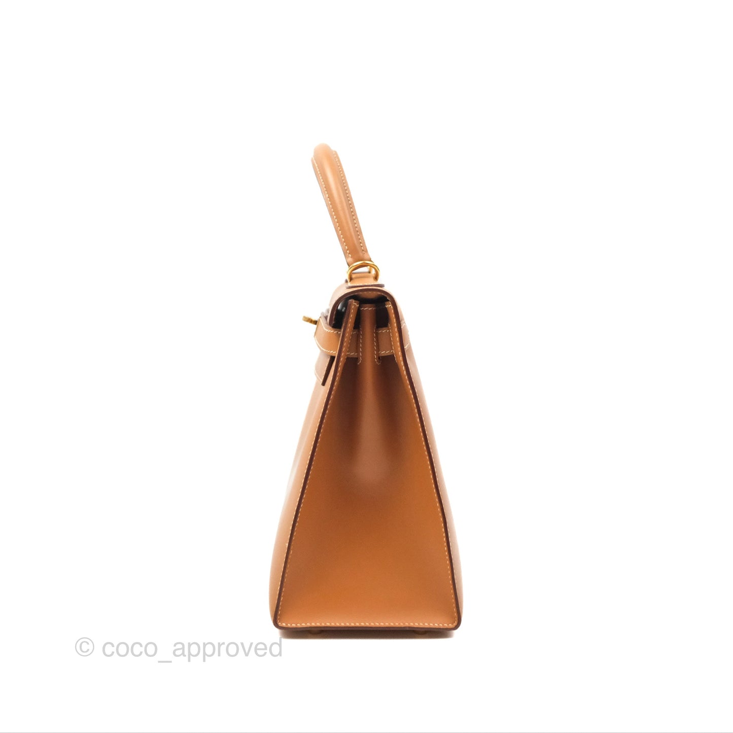 Hermès Vintage Kelly 28 Sellier Gold Calf Gold Hardware