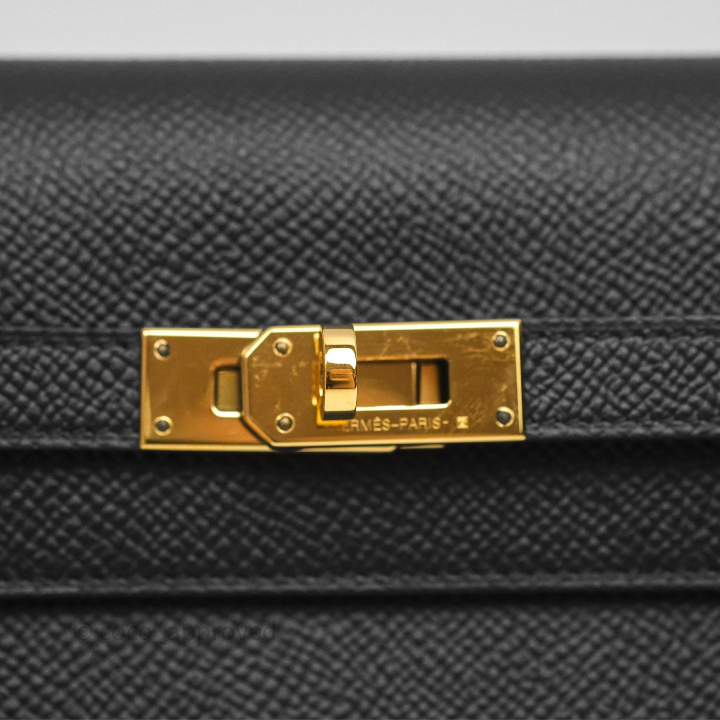 Hermès Kelly To Go Wallet Noir 89 Black Epsom Gold Hardware