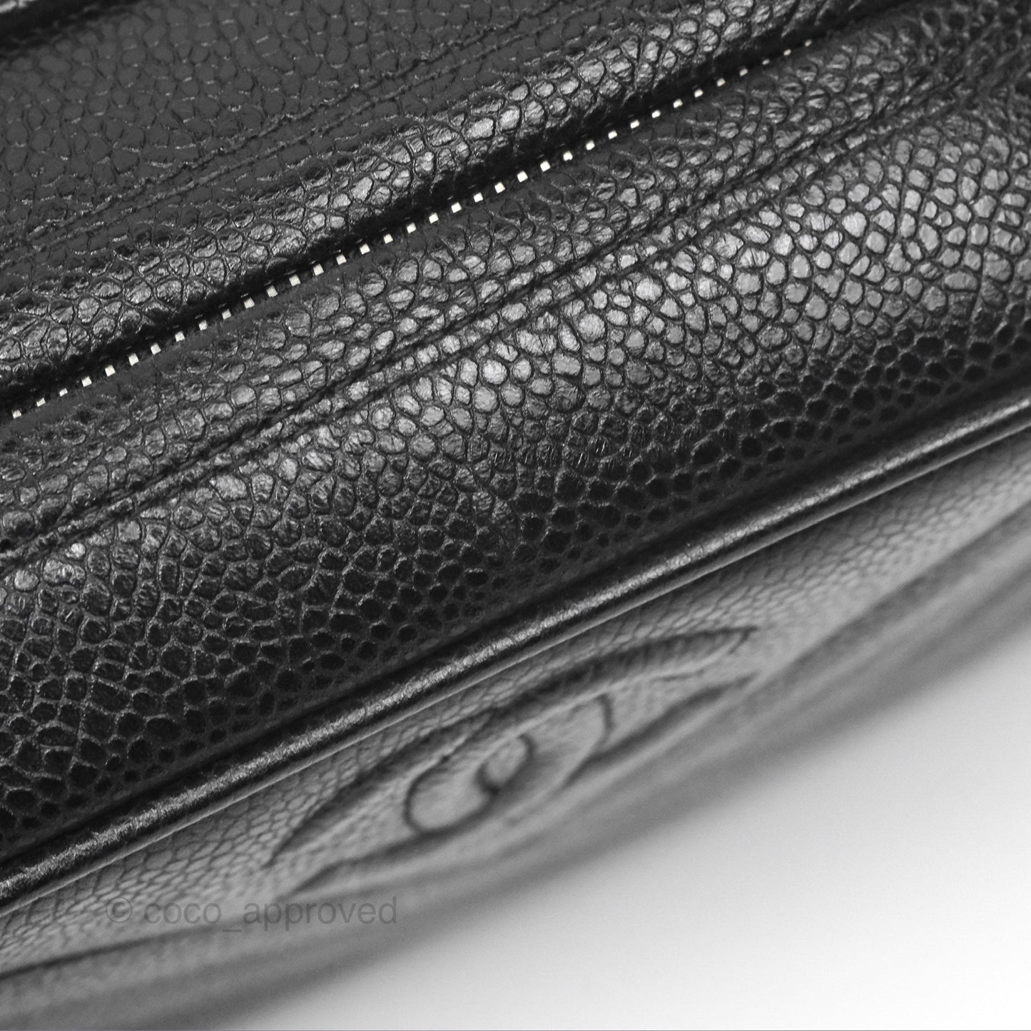Chanel Vintage Small Camera Bag Black Caviar Gold Hardware