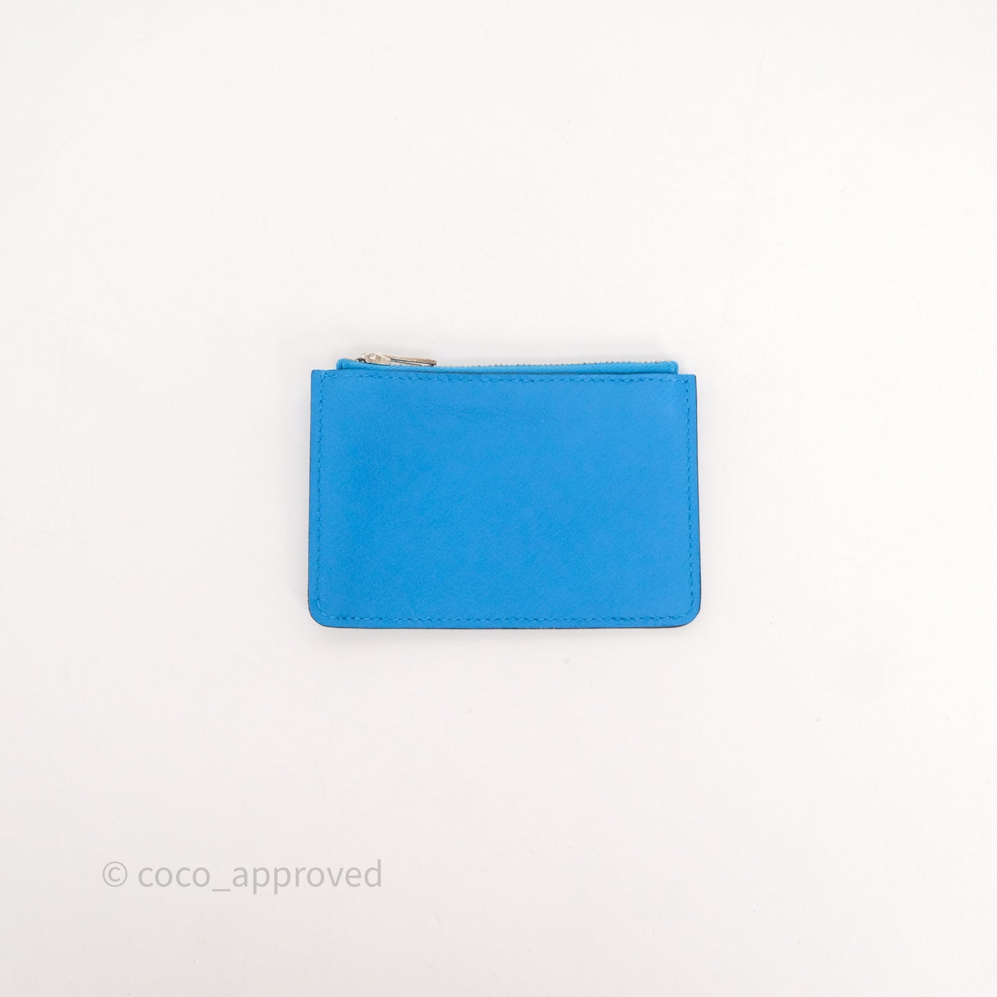 Hermès Constance Slim Wallet Blush J9/ Bleu Frida 0F Evercolor Palladium Hardware
